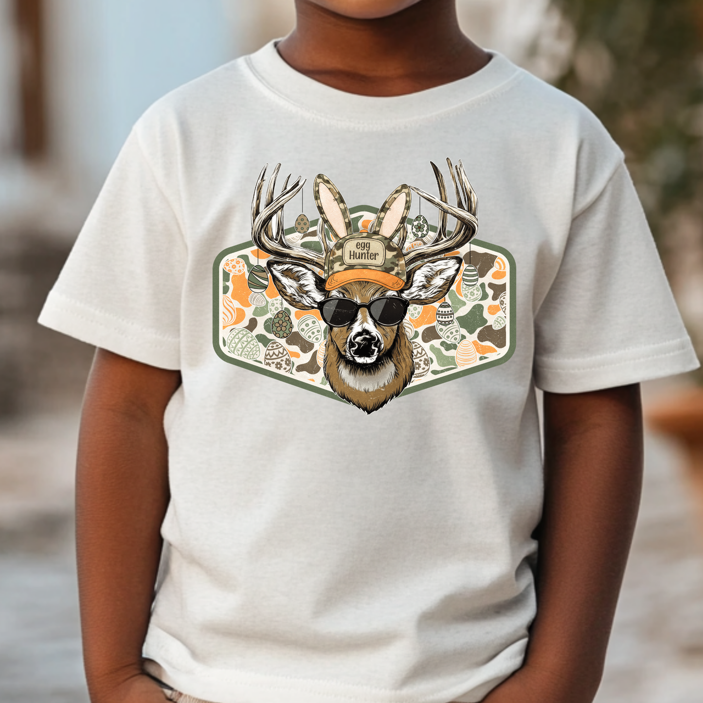 Egg Hunter Deer Full Color DTF Transfer