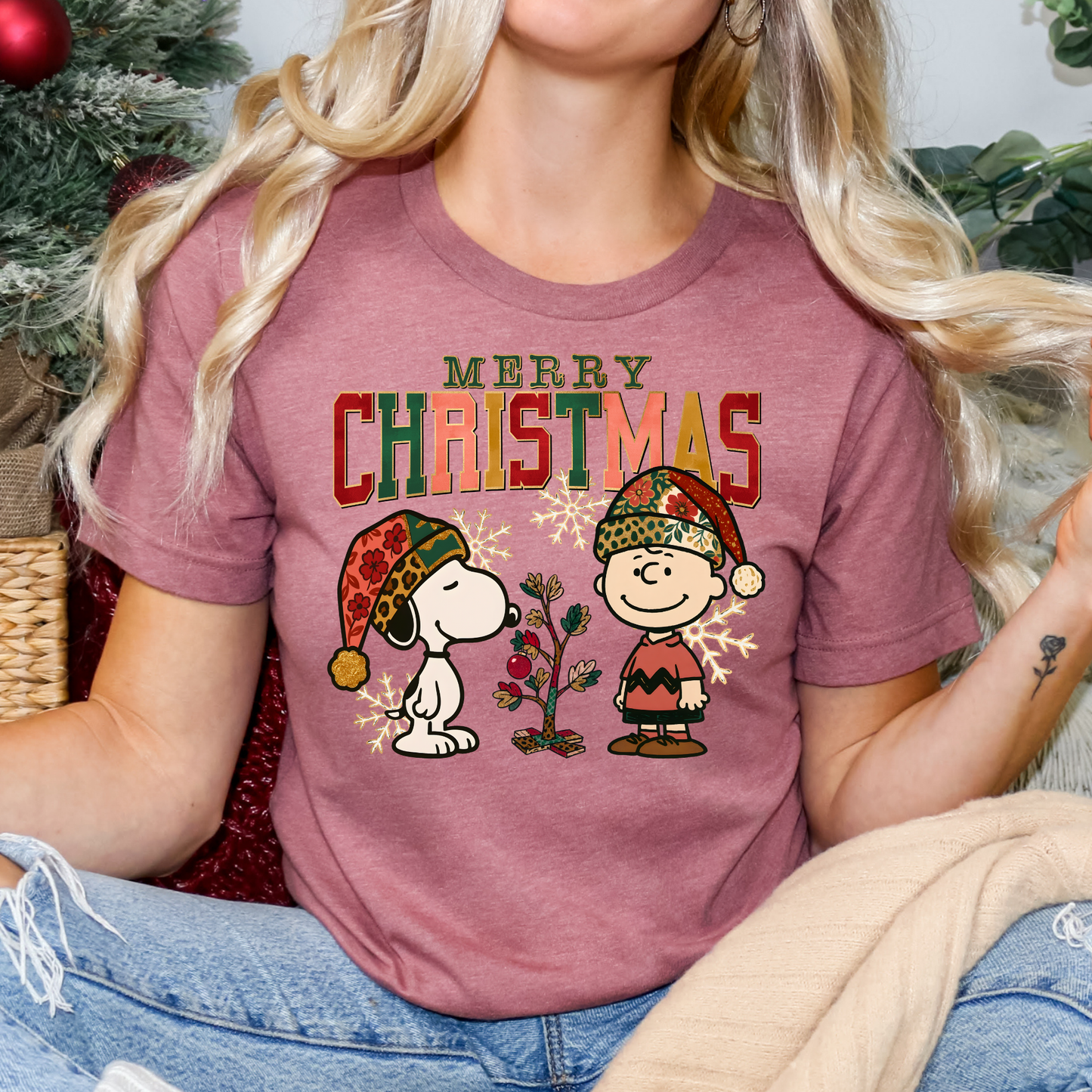 Merry Christmas (Snoopy) Full Color DTF Transfer