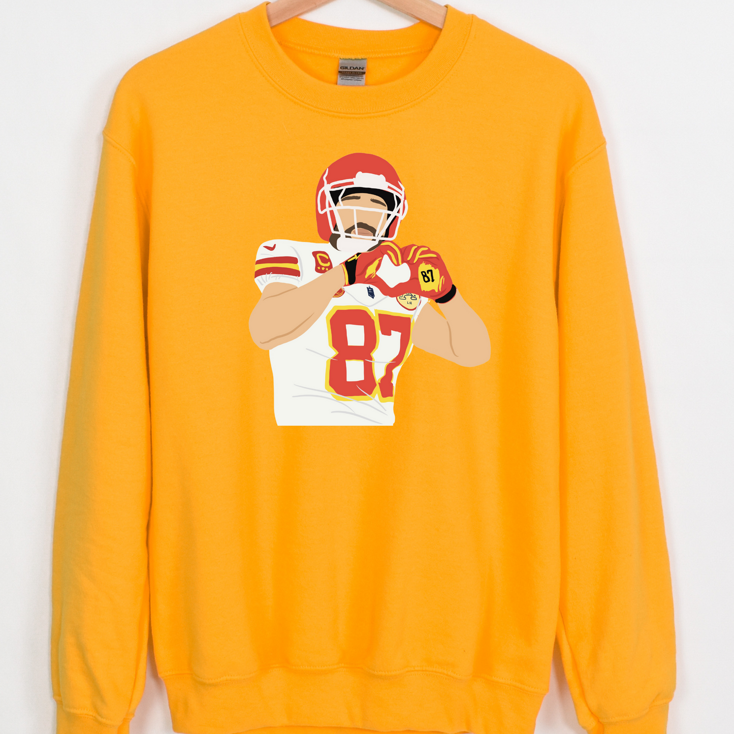 Travis Kelce Heart Hands (Chiefs) Full Color DTF Transfer