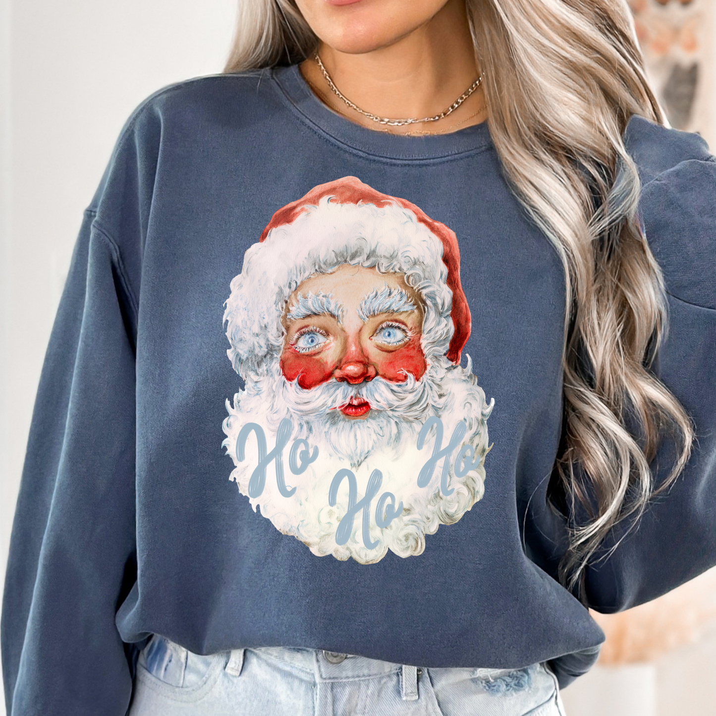 Ho Ho Ho Blushed Santa Full Color DTF Transfer