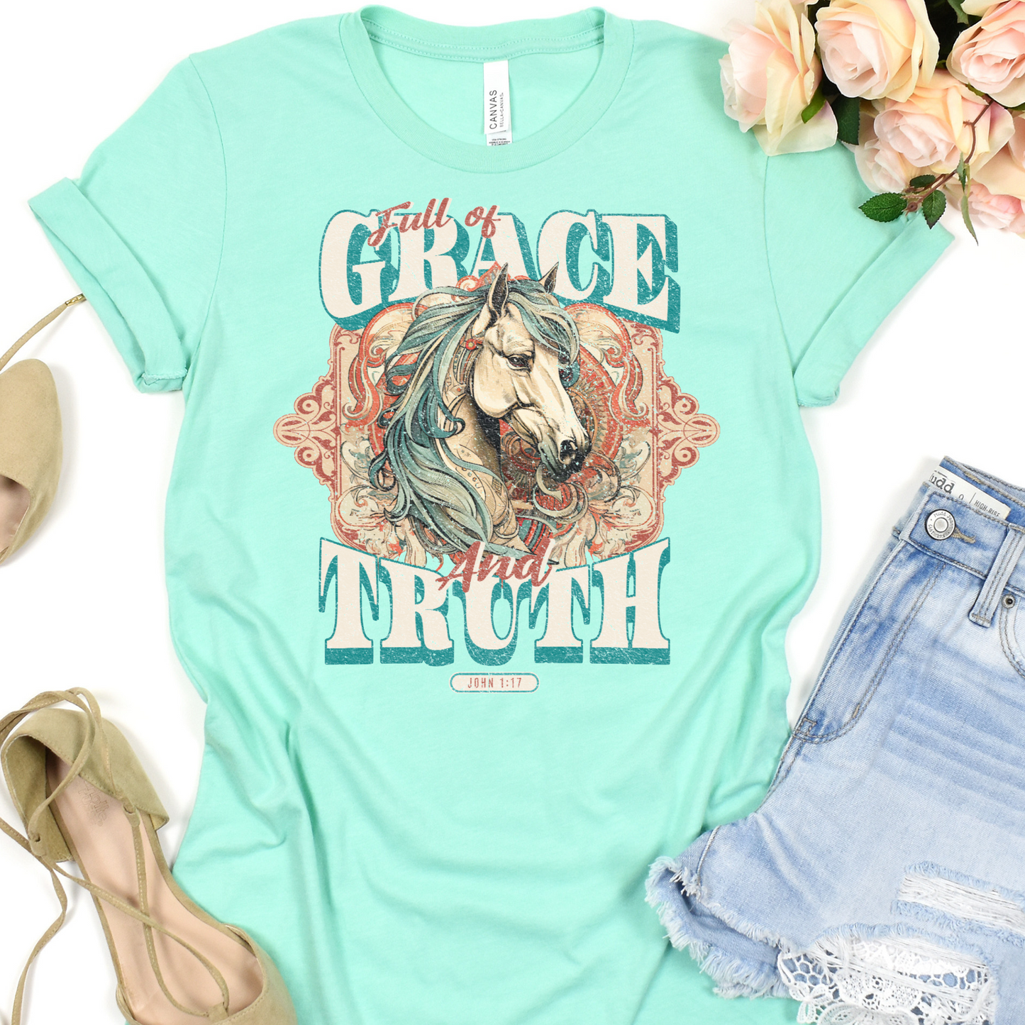 Full Of Grace And Truth John 1:17 Full Color DTF Transfer