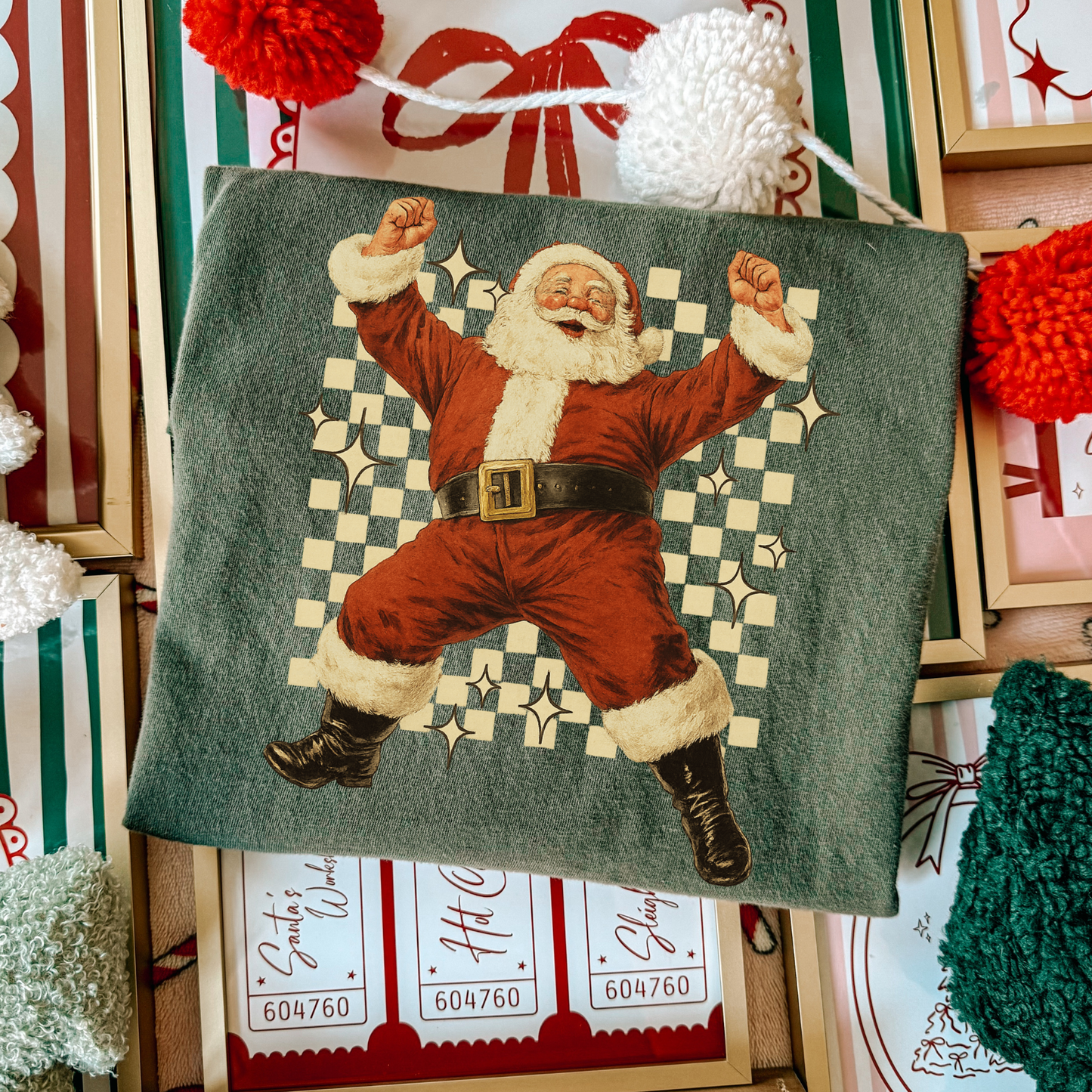 Celebrating Santa Full Color DTF Transfer