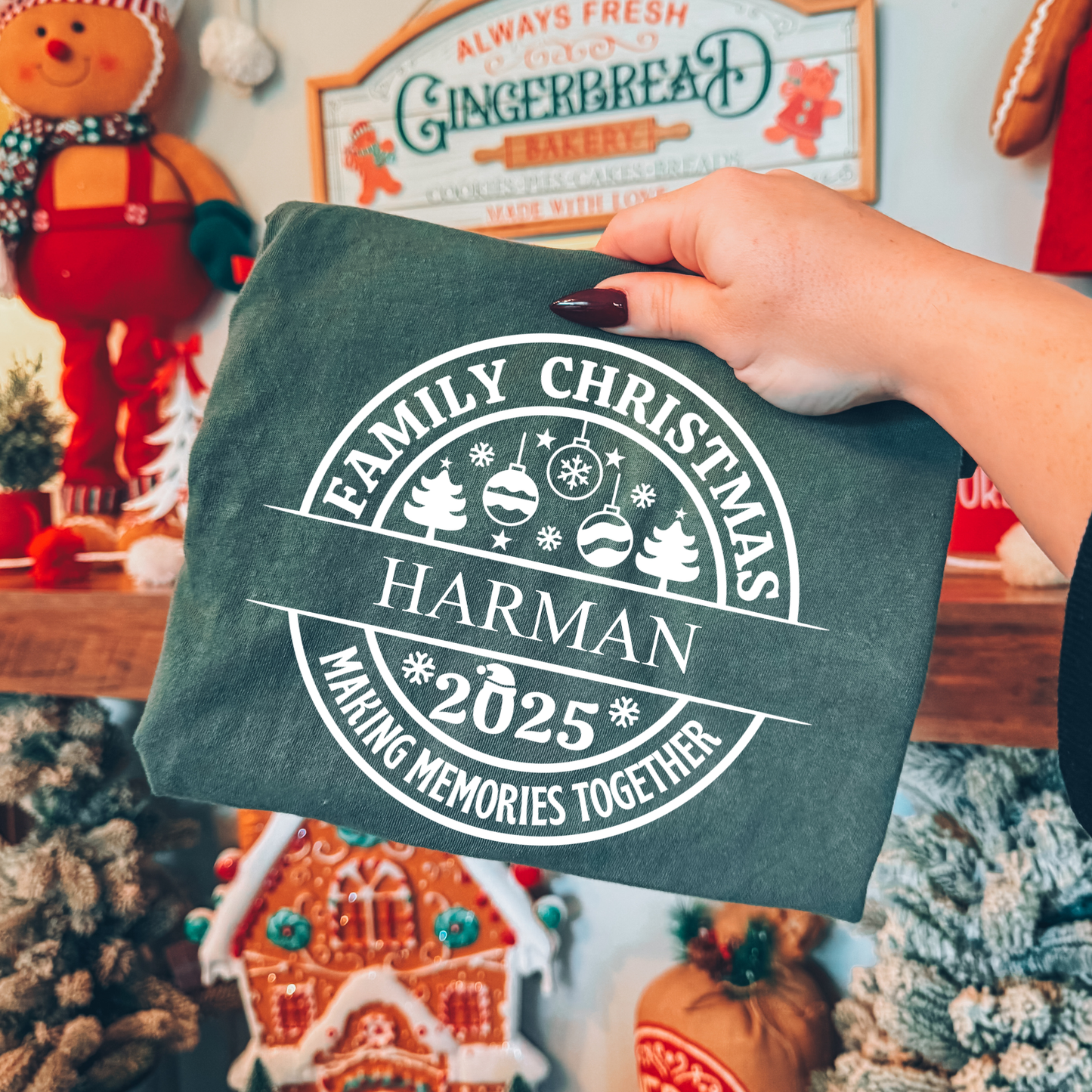 Personalized Family Christmas - Making Memories Together Full Color DTF Transfer