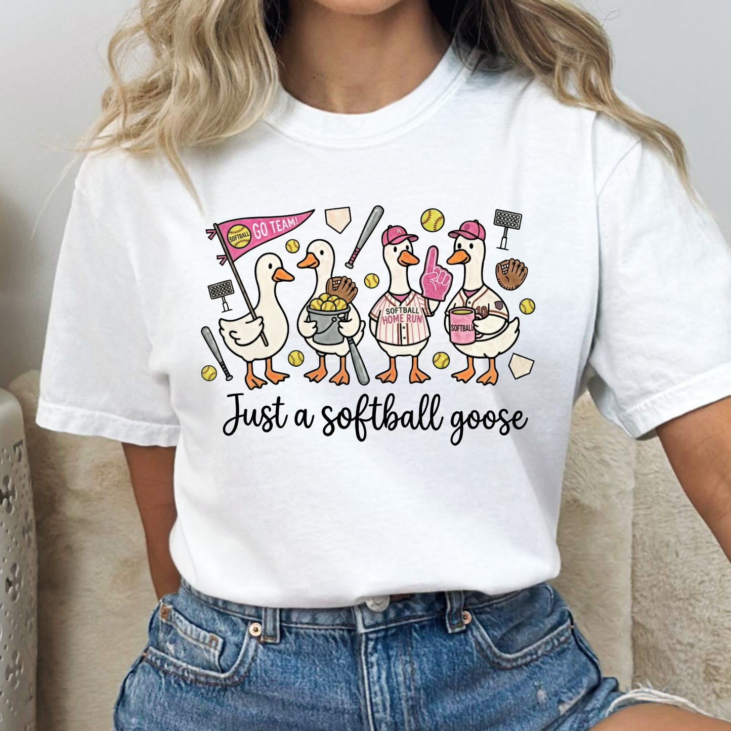 Just A Softball Goose Full Color DTF Transfer