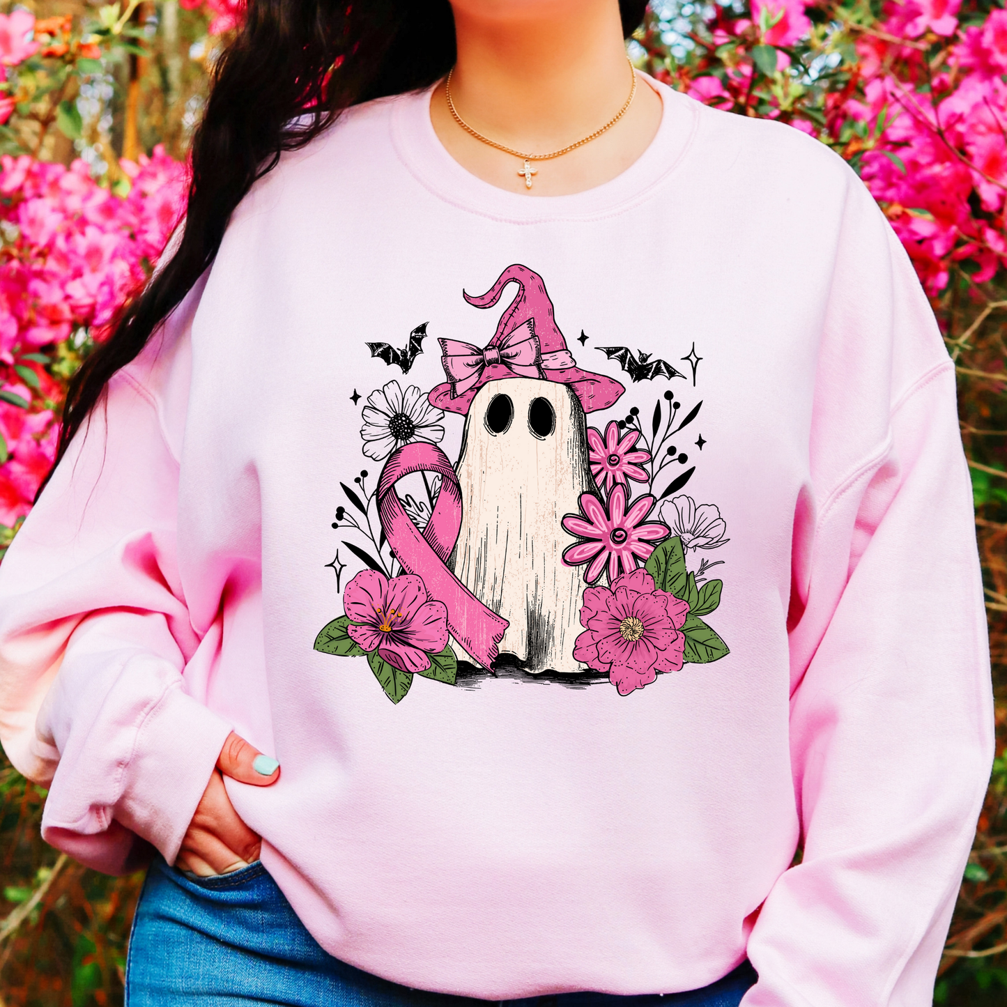 Ghost Breast Cancer Awareness Full Color DTF Transfer