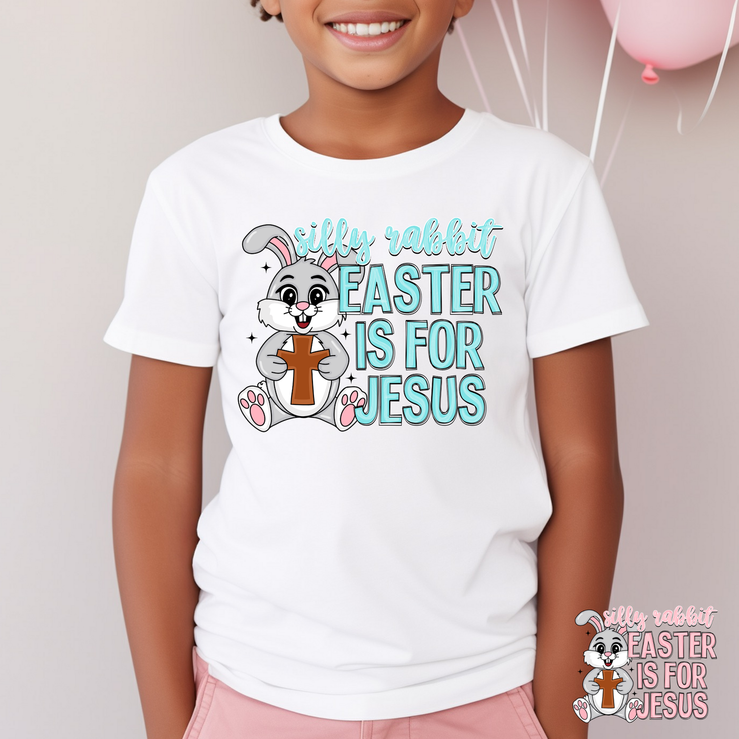 Silly Rabbit Easter Is For Jesus Full Color DTF Transfer