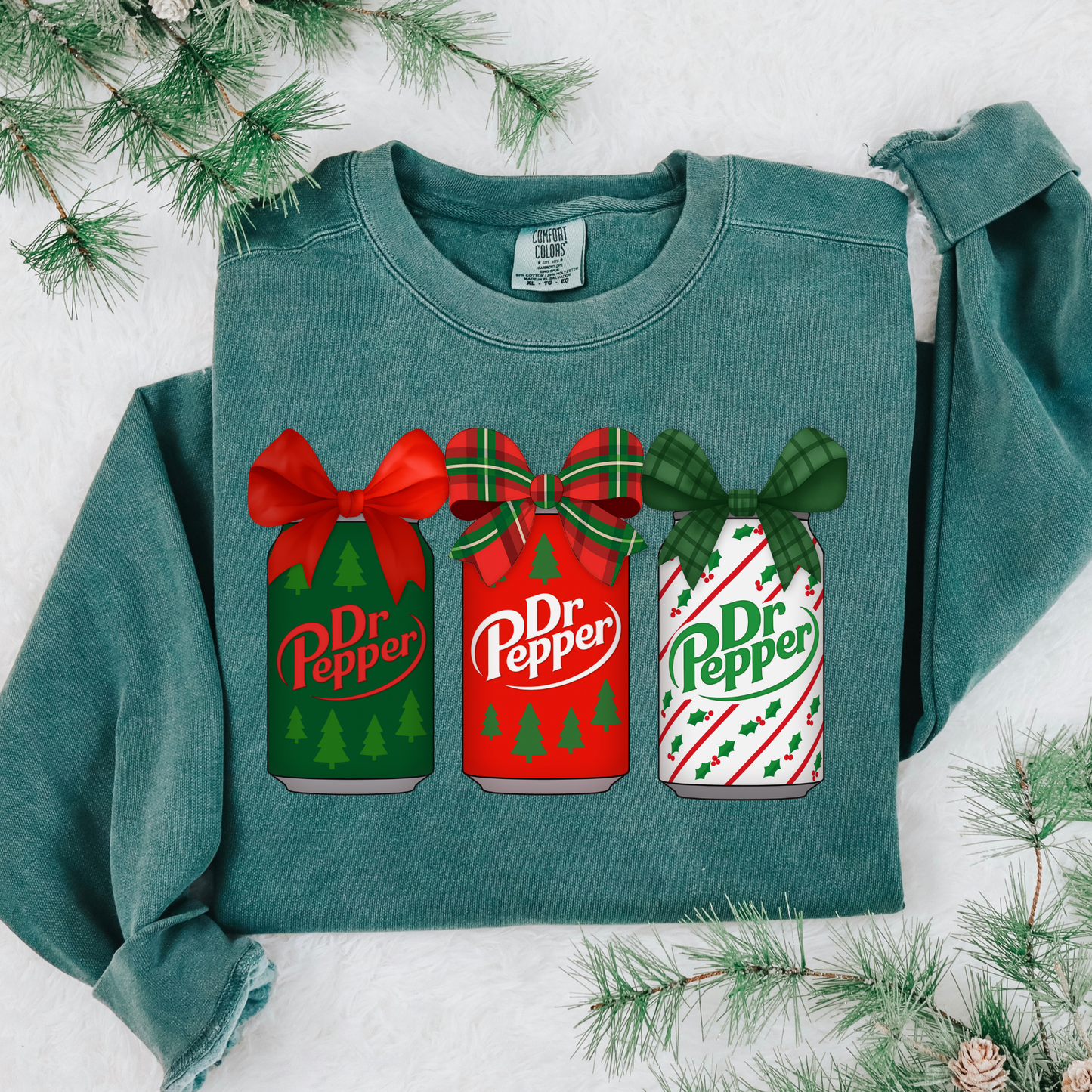 Christmas Dr Pepper Full Color DTF Transfer