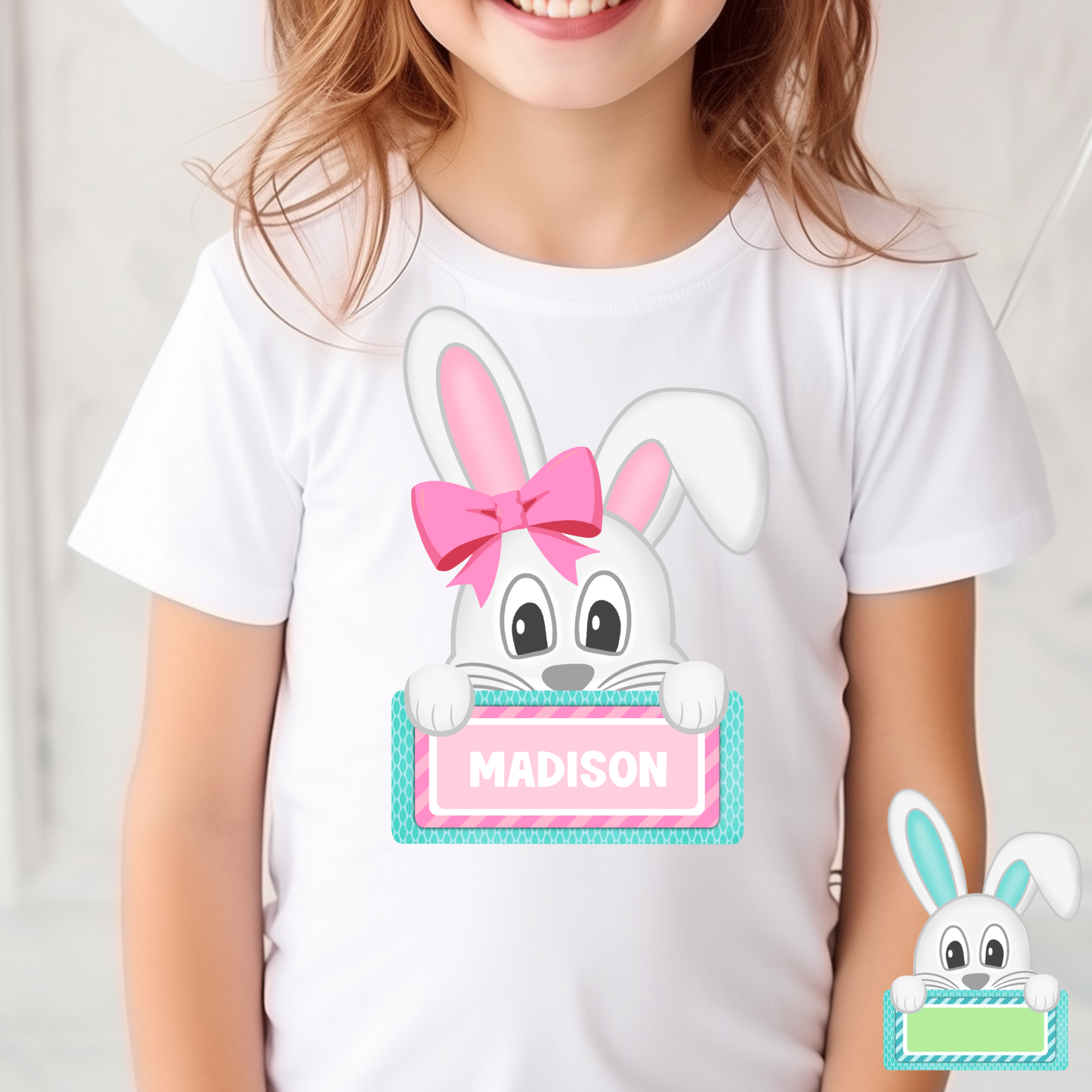 Personalized Bunny Full Color DTF Transfer