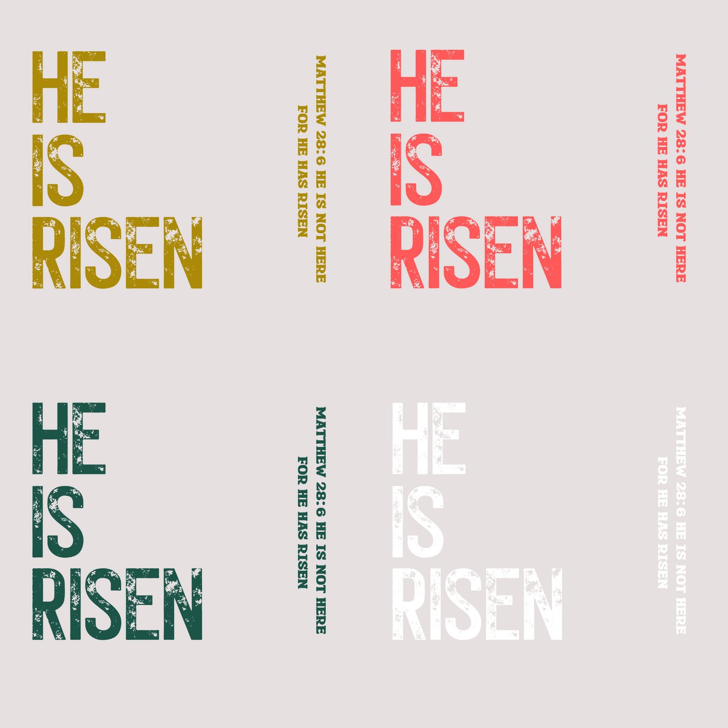 He Is Risen (MULTI COLOR OPTIONS) Full Color DTF Transfer