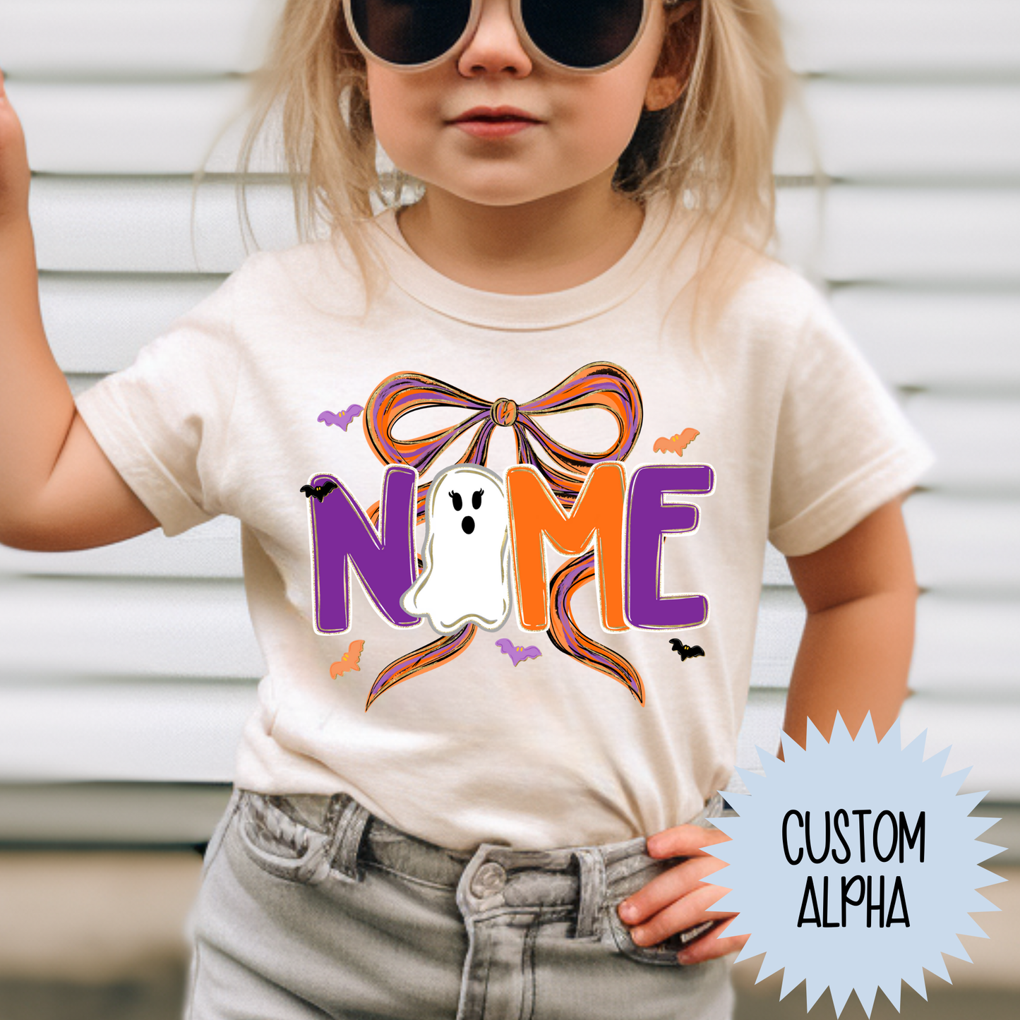 Halloween Brush Stoke Bow Alpha Full Color DTF Transfer