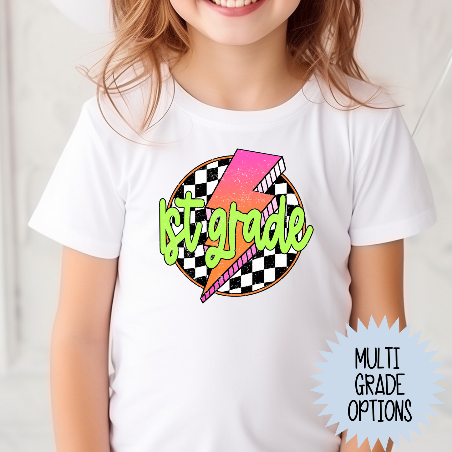 Grade Checkered Circle (MULTI GRADE OPTIONS) Full Color DTF Transfer