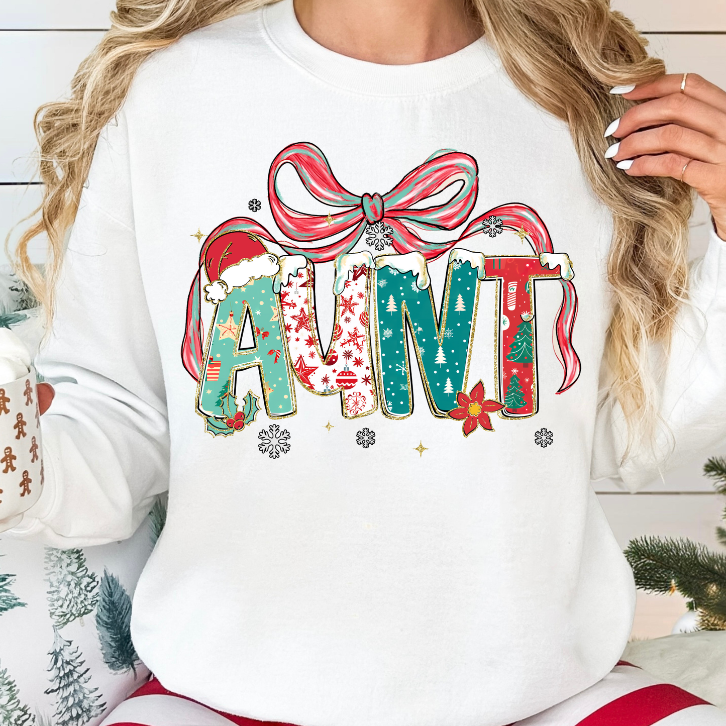 Christmas Aunt Full Color DTF Transfer