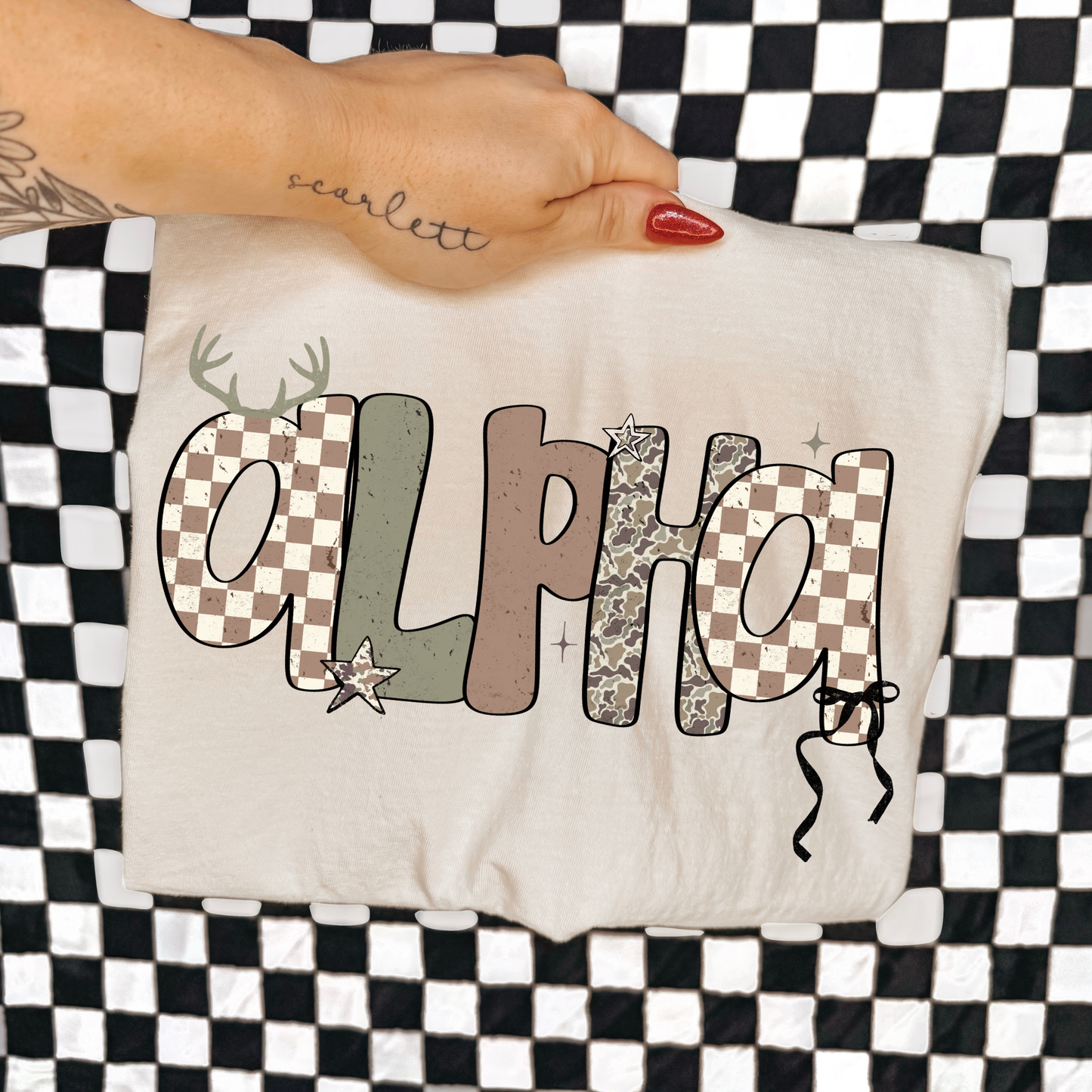 Camo Alpha Full Color DTF Transfer