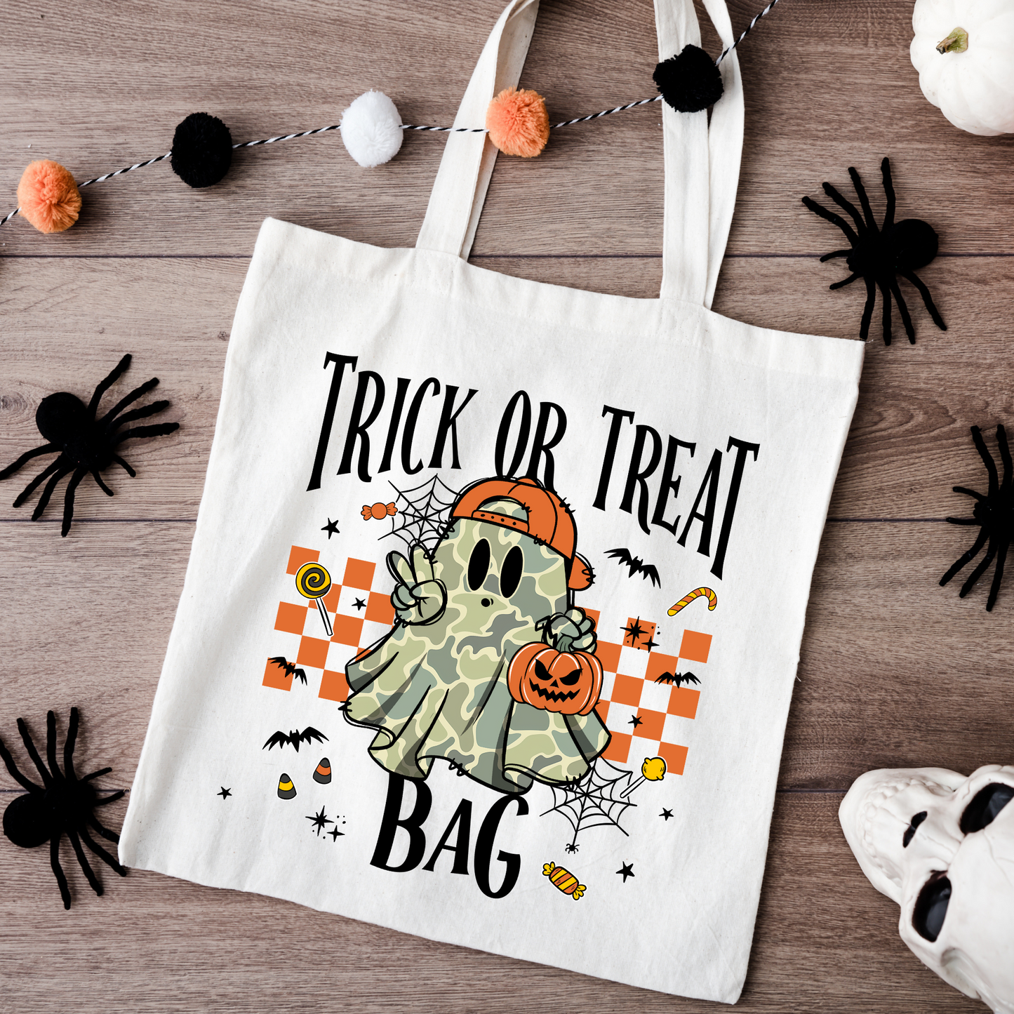 Cherry/Camo Trick or Treat Bags