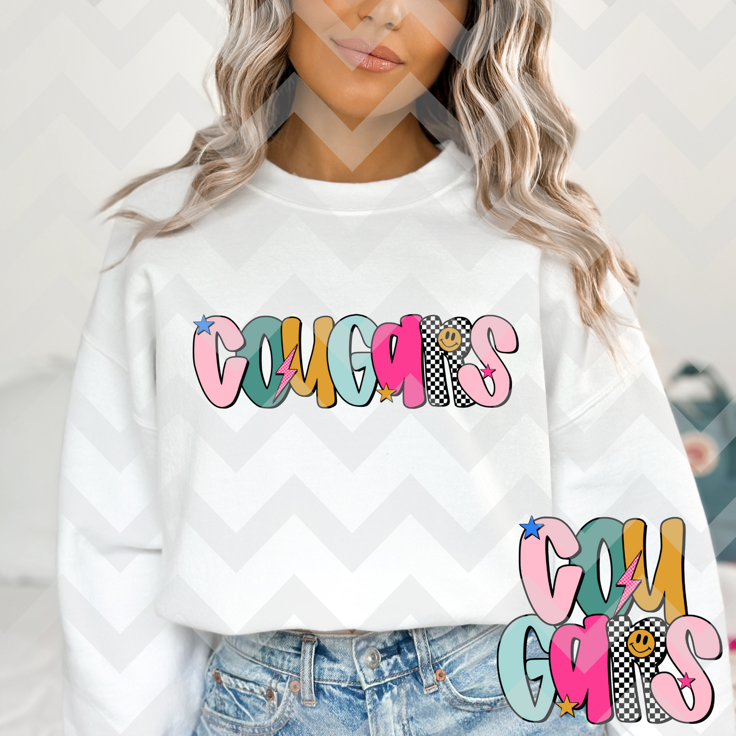 Cougars (Retro Alpha) Full Color DTF Transfer