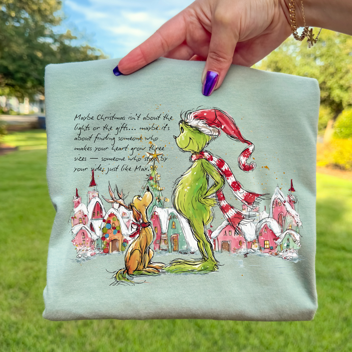 Maybe Christmas Isn't About... (Grinch and Max) Full Color DTF Transfer