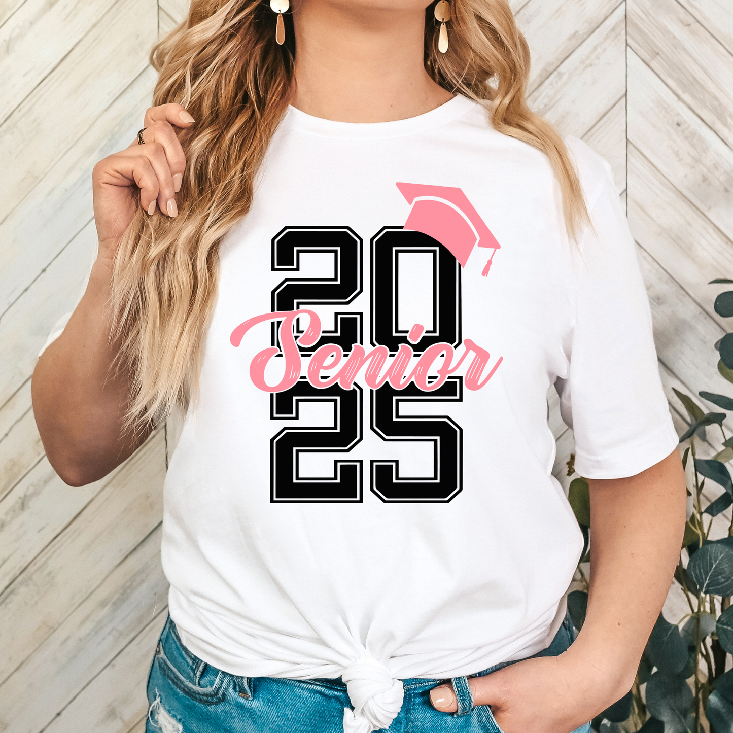 Senior 2025 (Stacked w/Pink) Full Color DTF Transfer