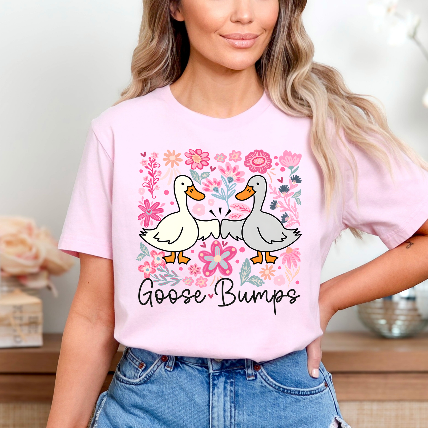 Goose Bumps (Floral) Full Color DTF Transfer