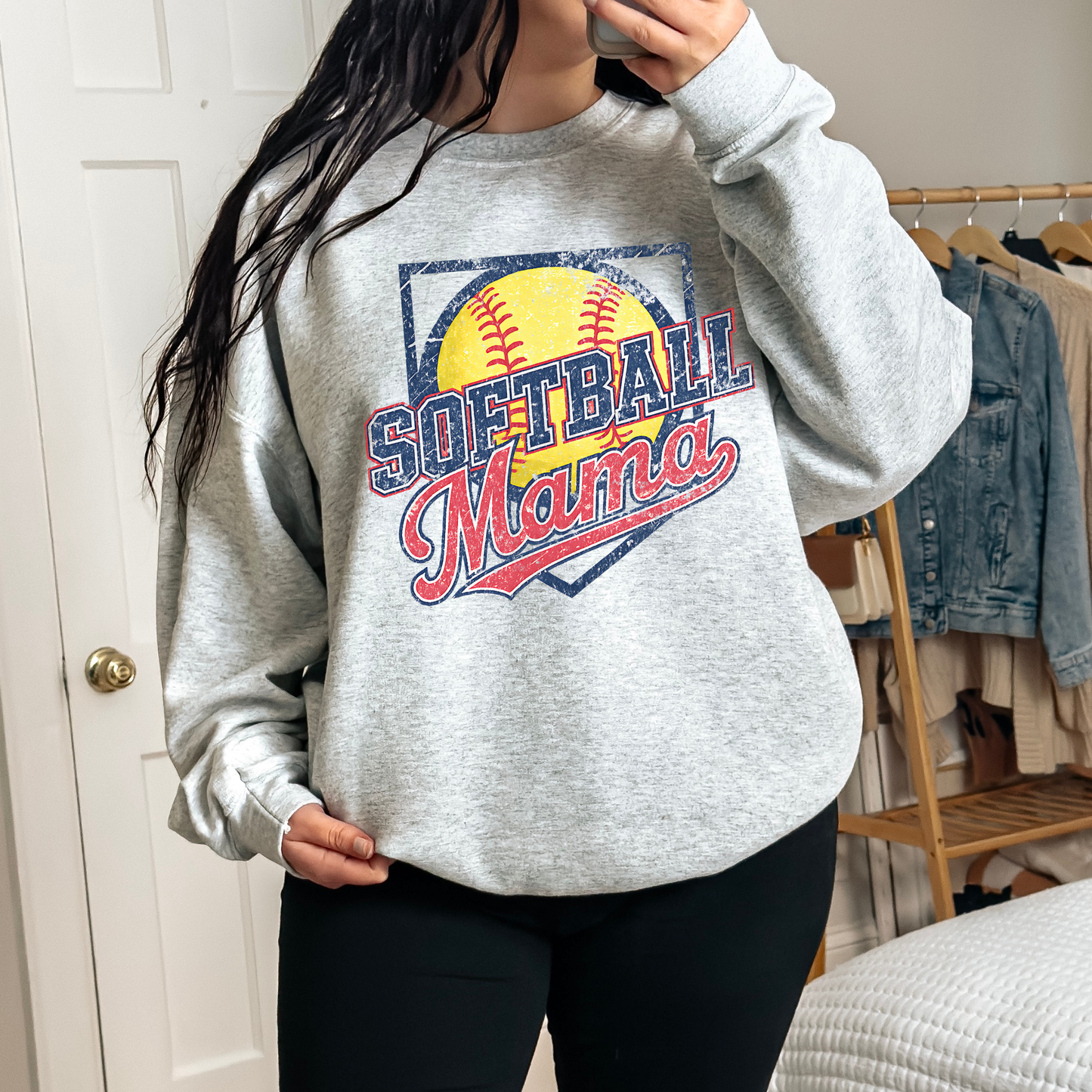 Softball Mama Full Color DTF Transfer