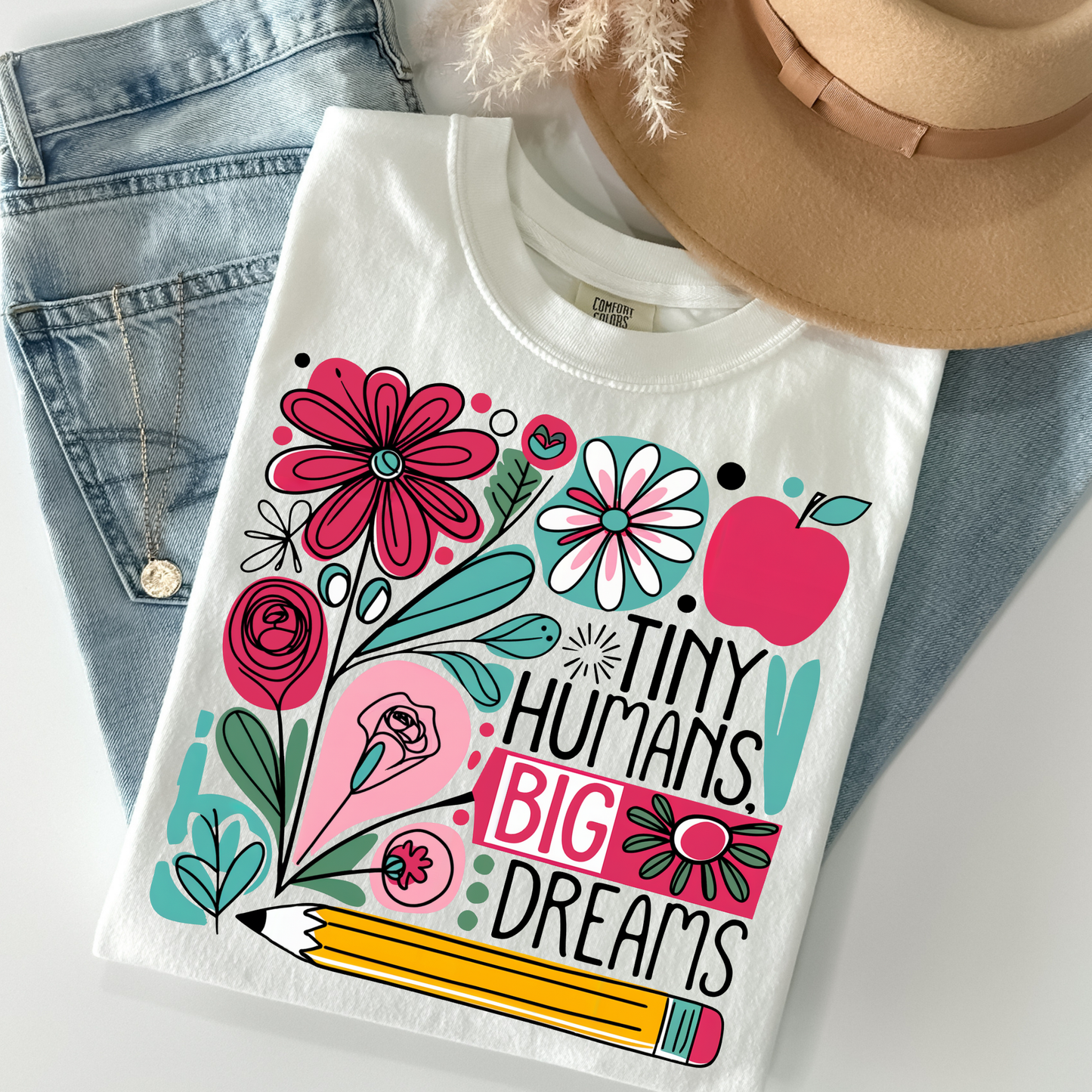 Tiny Humans Big Dreams Full Color DTF Transfer
