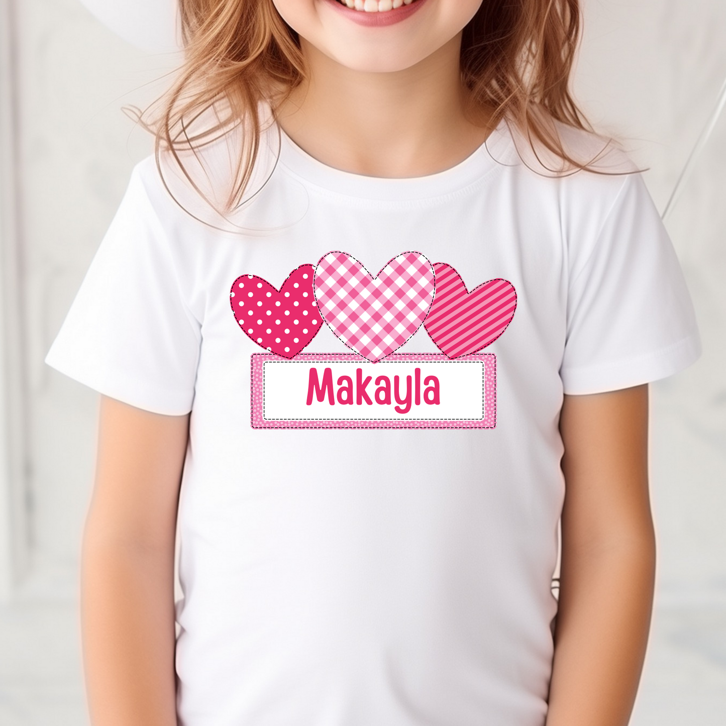 Hearts Personalized Full Color DTF Transfer