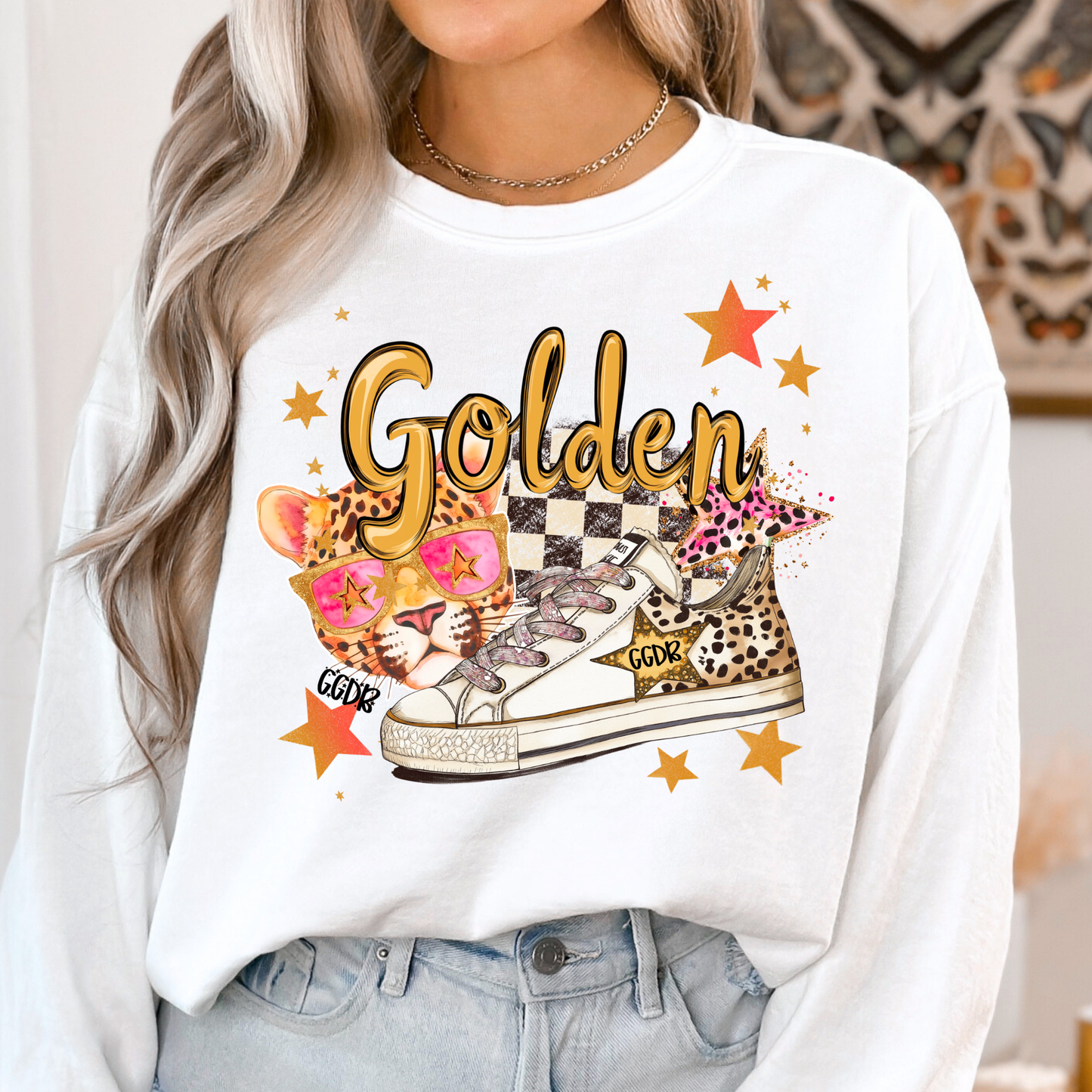 Golden Goose Collage Full Color DTF Transfer