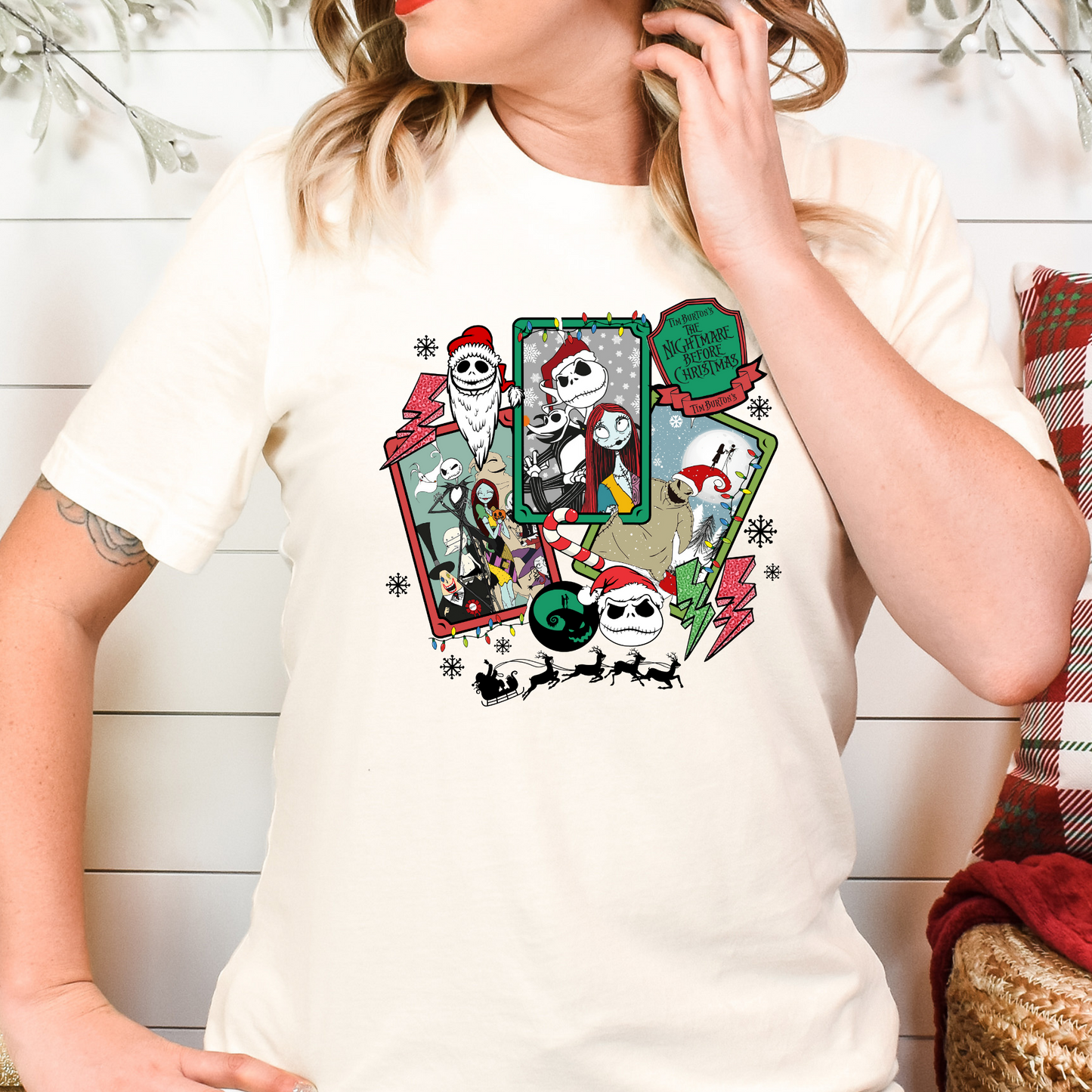 Nightmare Before Christmas Cards Jack Skelton Full Color DTF Transfer