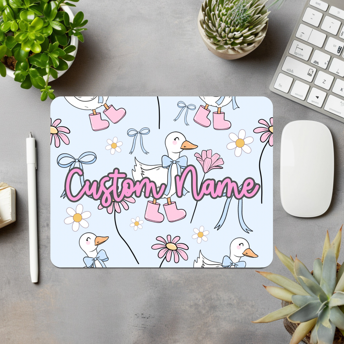 Goose w/Rain Boots Personalized Mouse Pad
