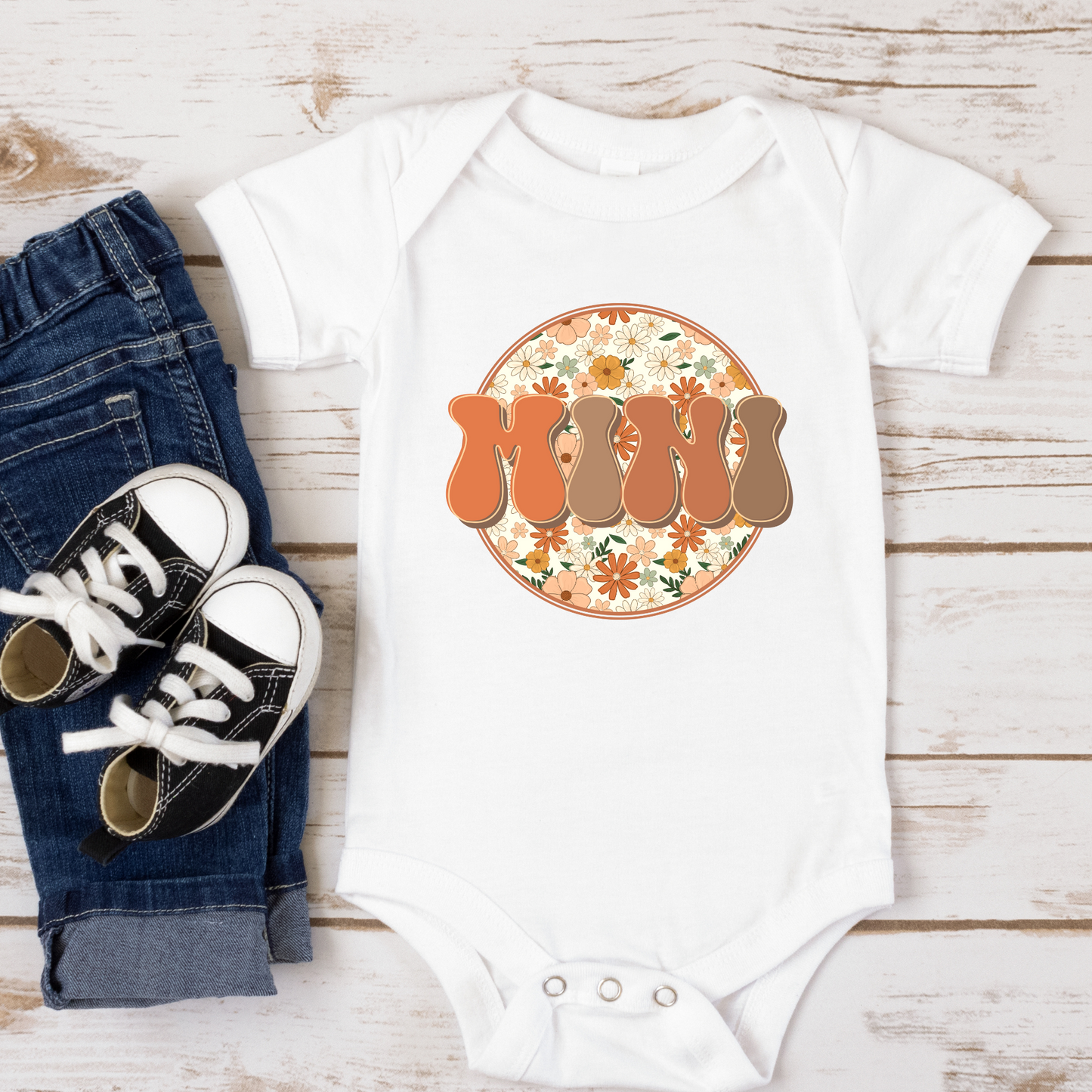 Mama Mini (Retro Flowers) Full Color DTF Transfer