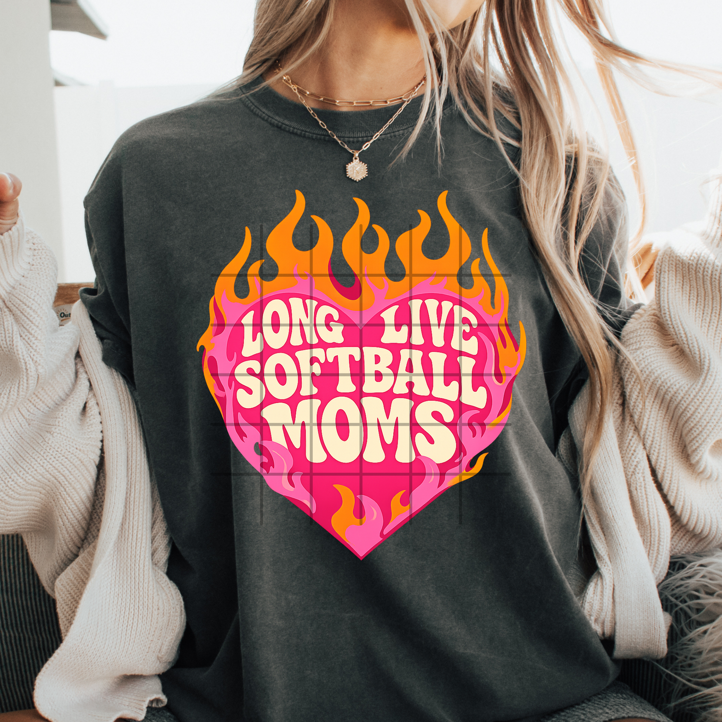 Long Live Softball Moms Full Color DTF Transfer