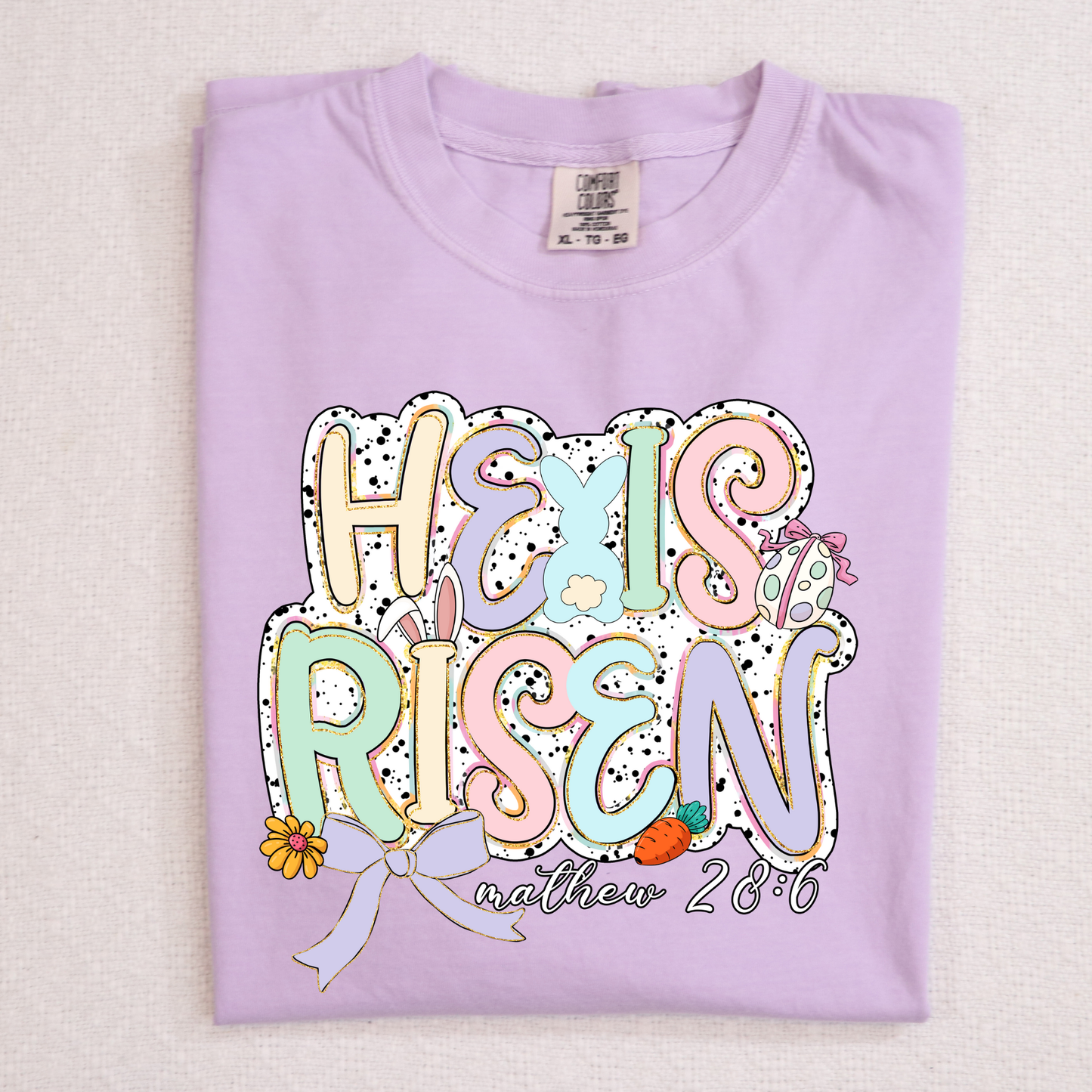 He Is Risen (Dalmation Background) Full Color DTF Transfer