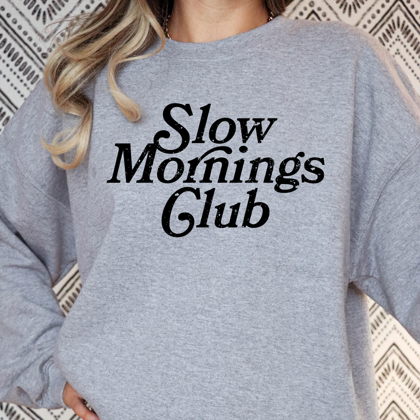 Slow Mornings Club Full Color DTF Transfer