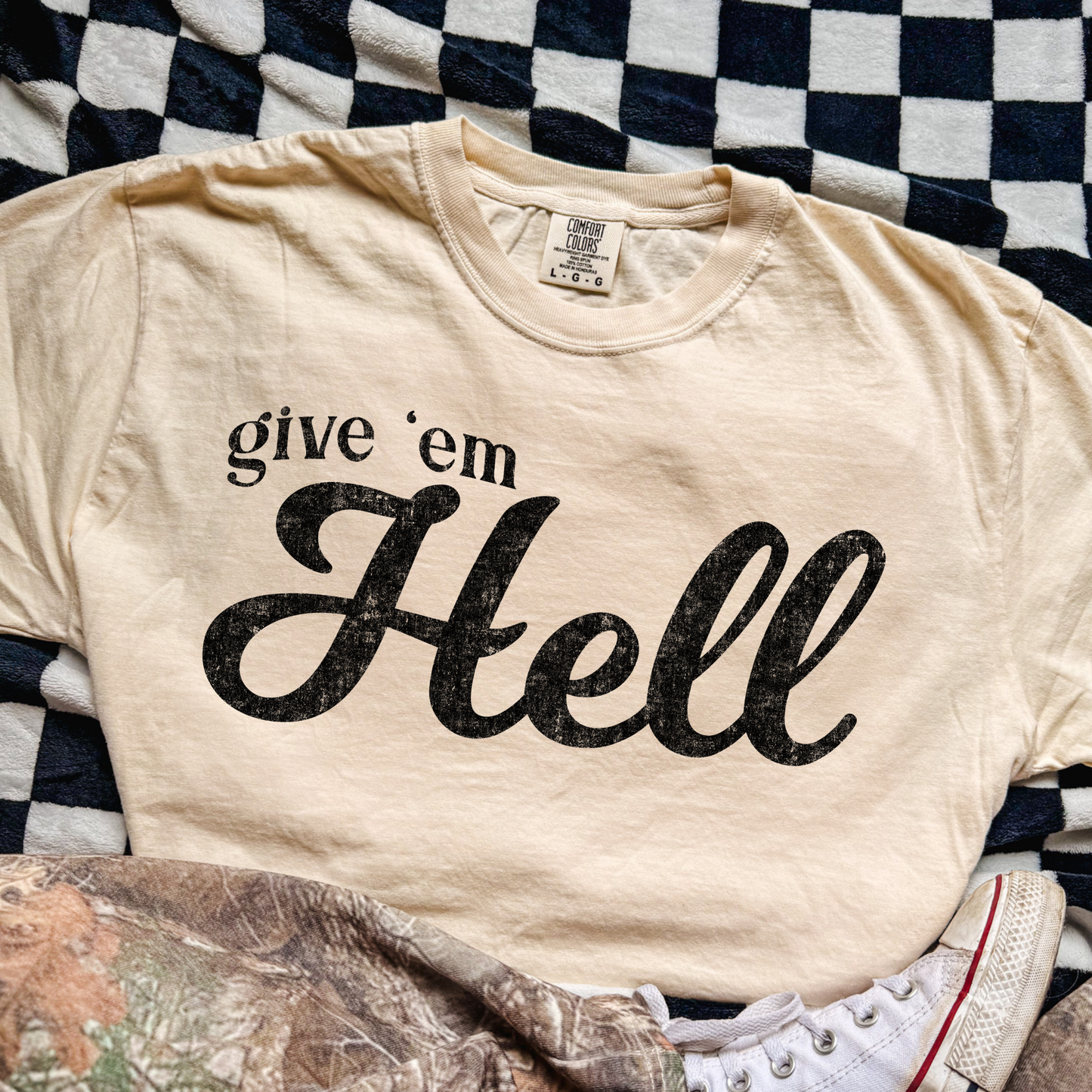 Give 'em Hell Full Color DTF Transfer