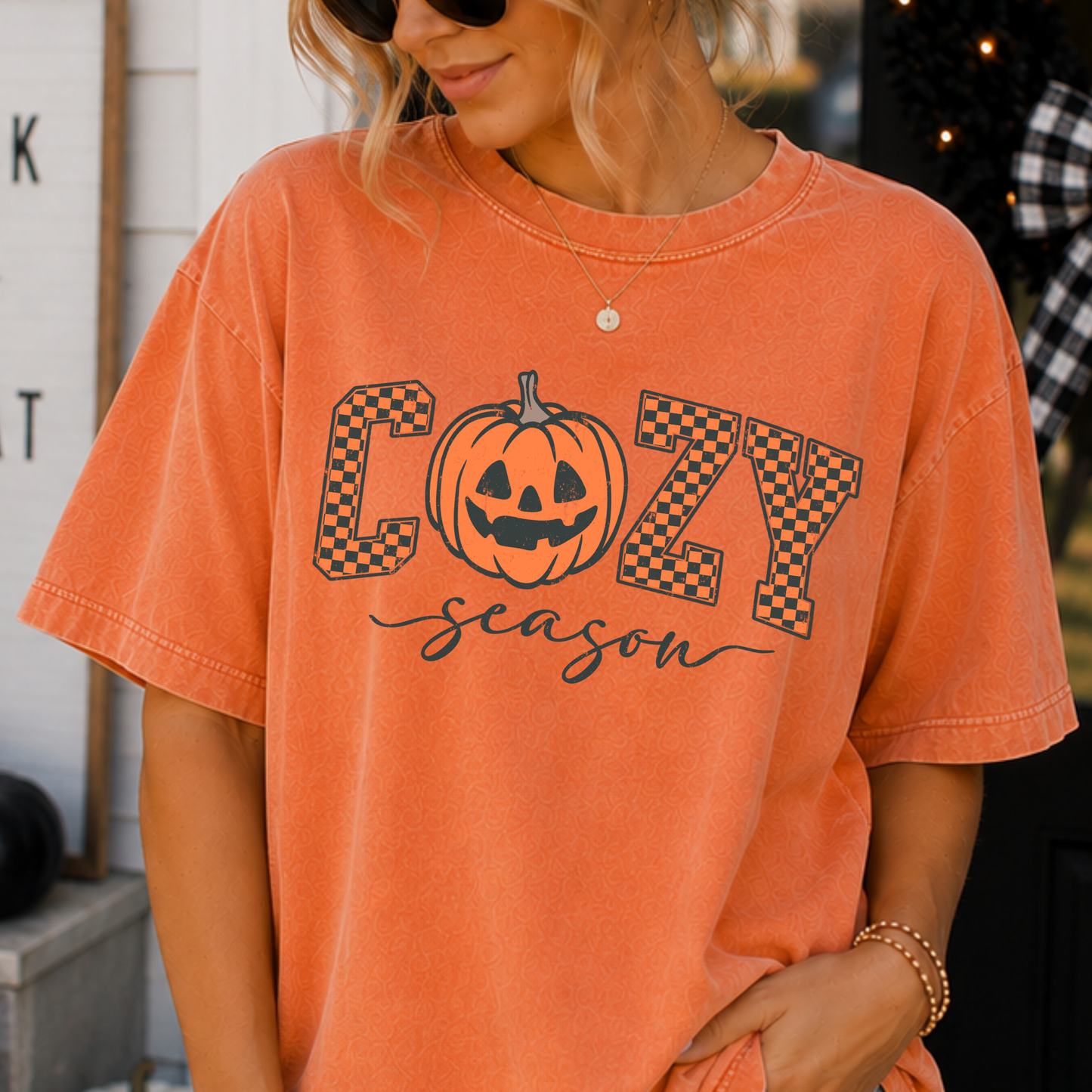Cozy Season (Checkered) Full Color DTF Transfer
