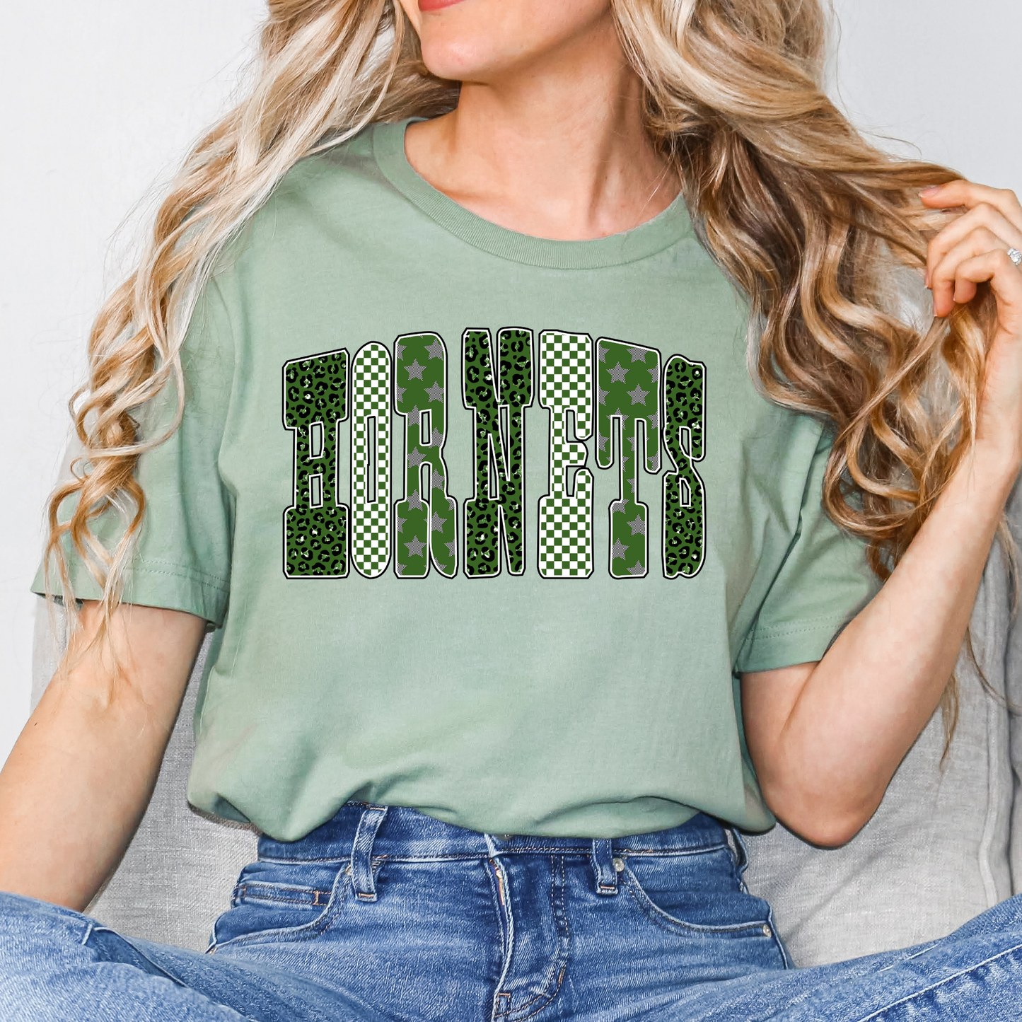 Hornets (Green) Full Color DTF Transfer