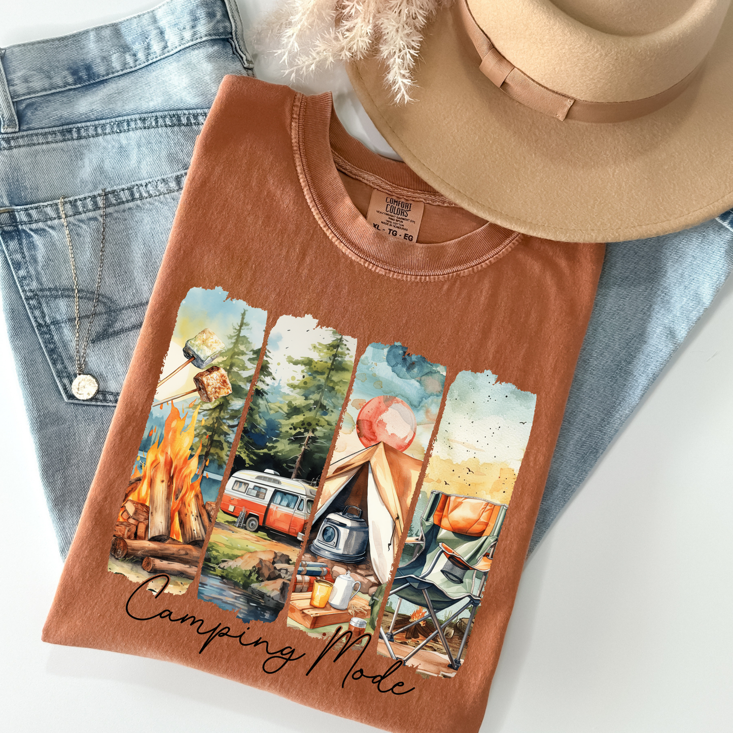 Camping Mode Full Color DTF Transfer