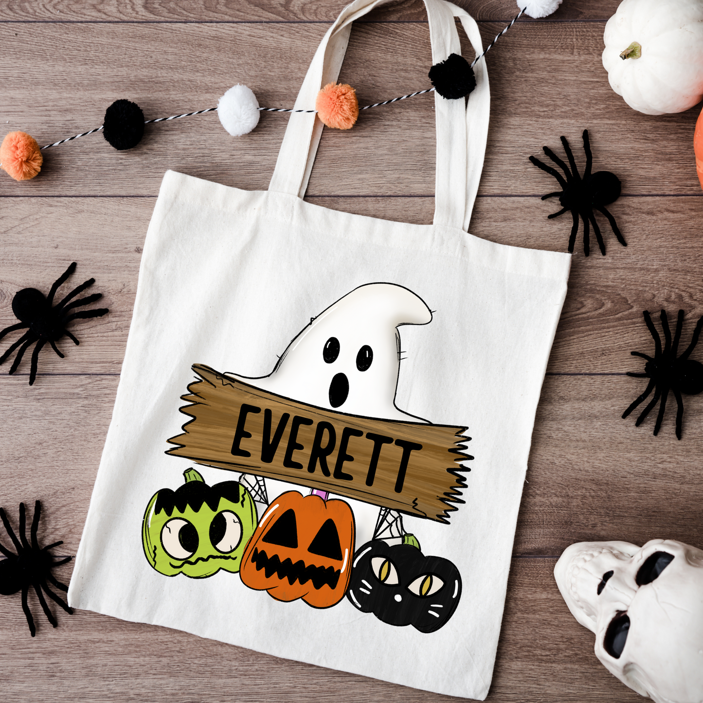 Personalized Ghost Trick or Treat Bags (MULTI COLOR OPTIONS)