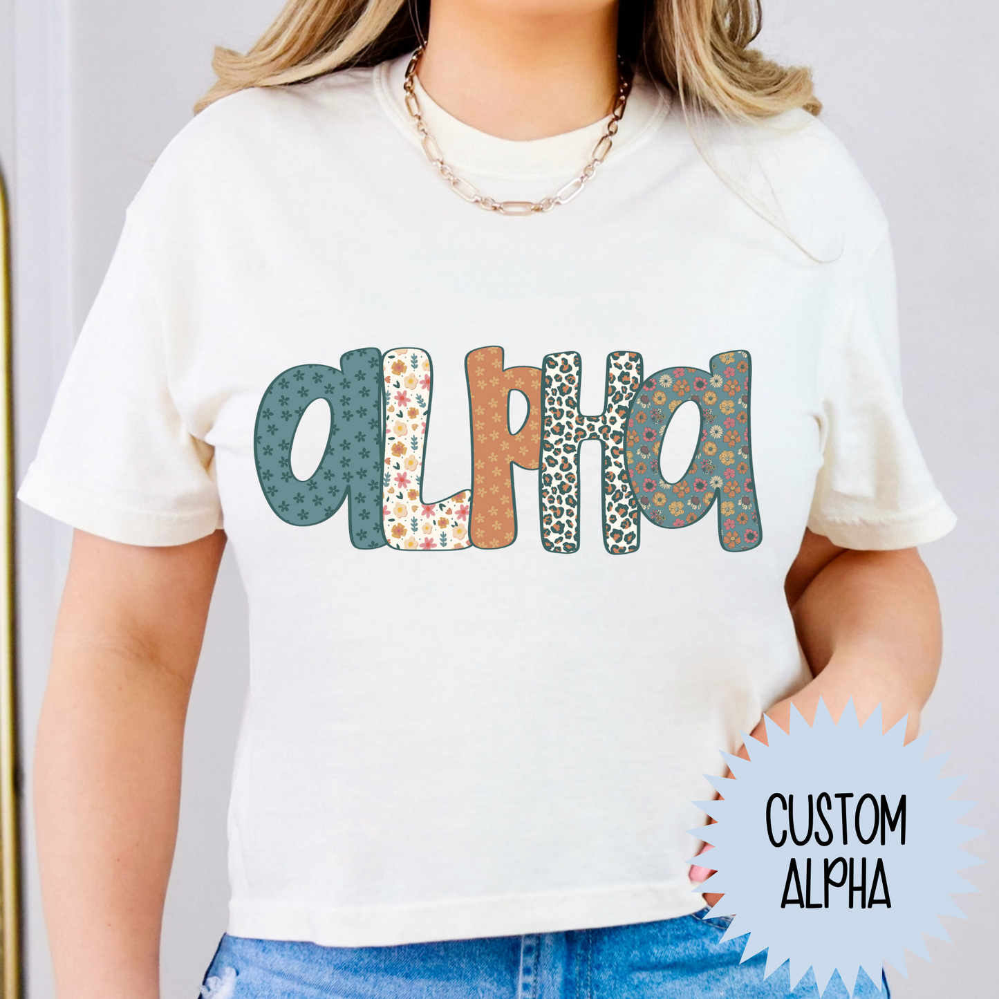 Floral Fall Alpha Full Color DTF Transfer