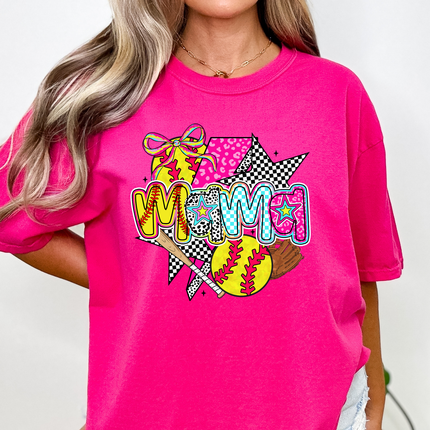 Softball Mama Collage Full Color DTF Transfer