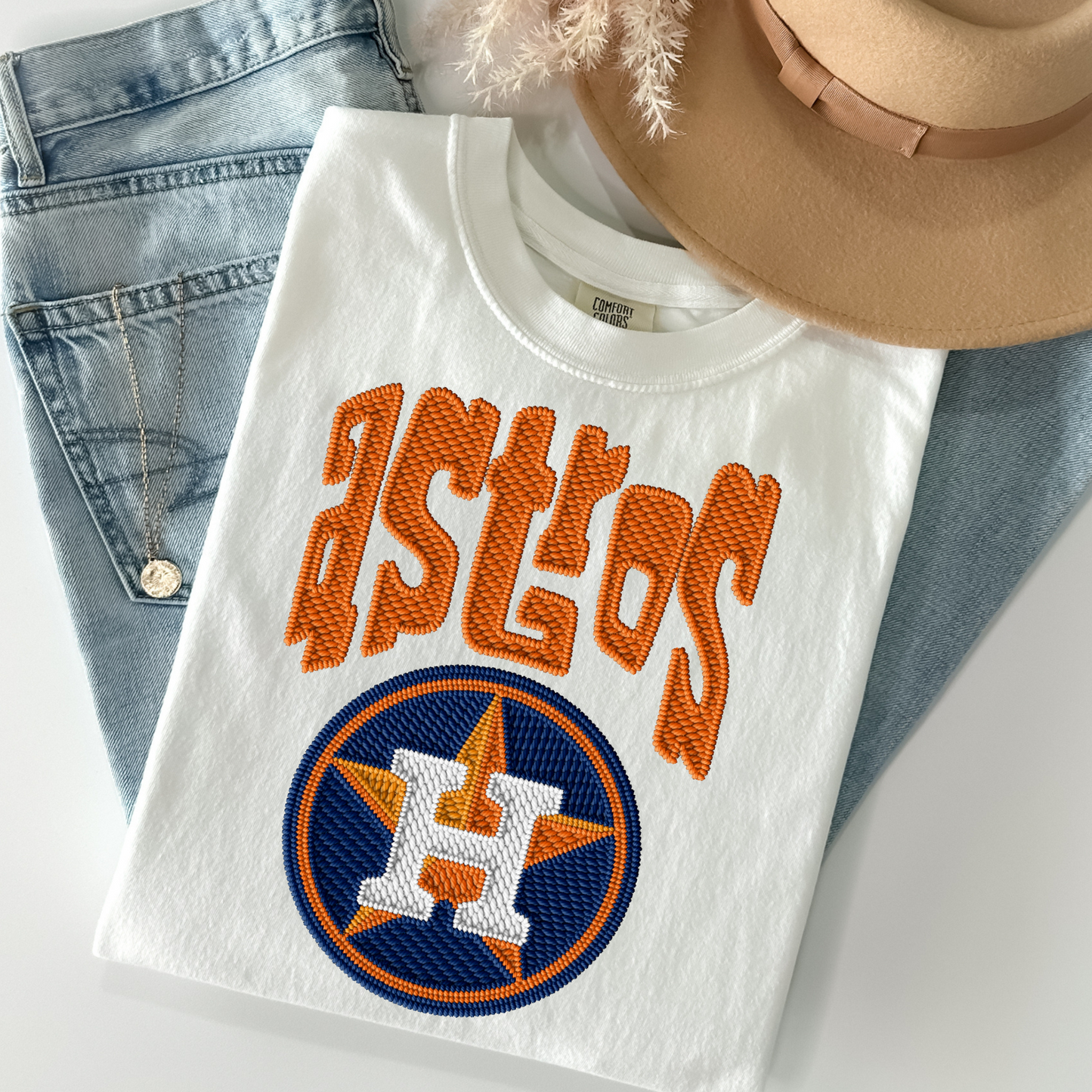 Pro Baseball Teams Faux Embroidery (ALL MLB TEAMS) Options Full Color DTF Transfer