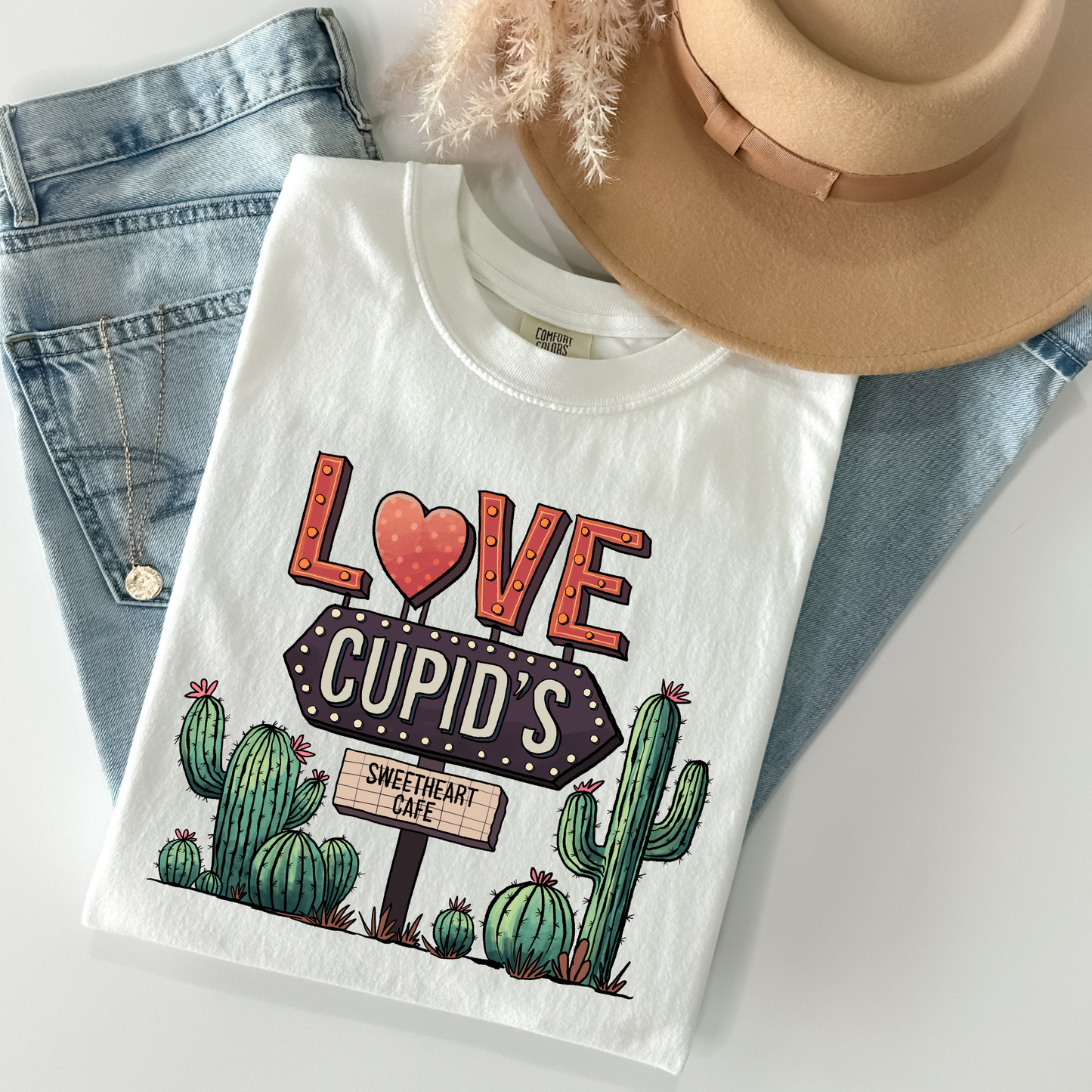 Love Cupid's Motel Sign Full Color DTF Transfer