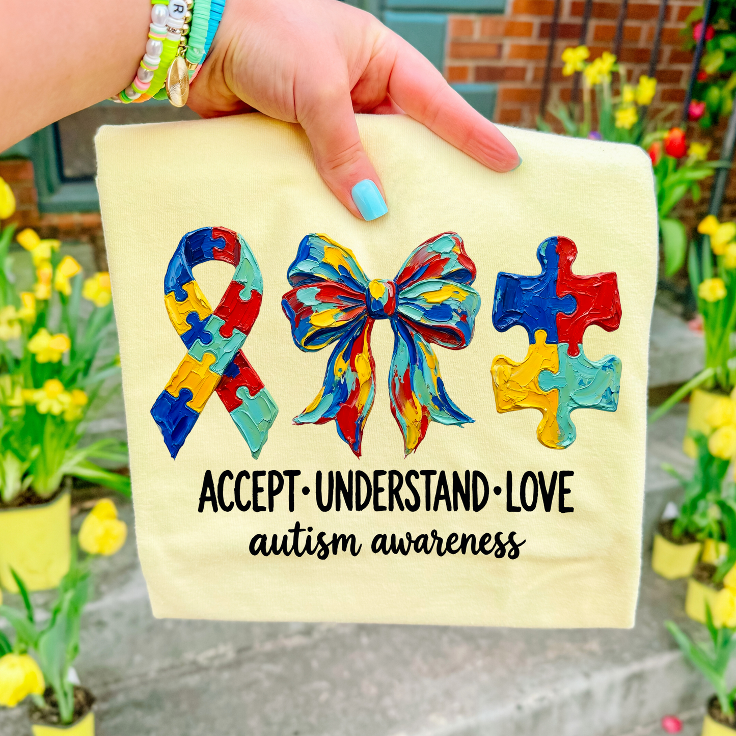 Accept - Understand - Love (Autism Awareness) Full Color DTF Transfer