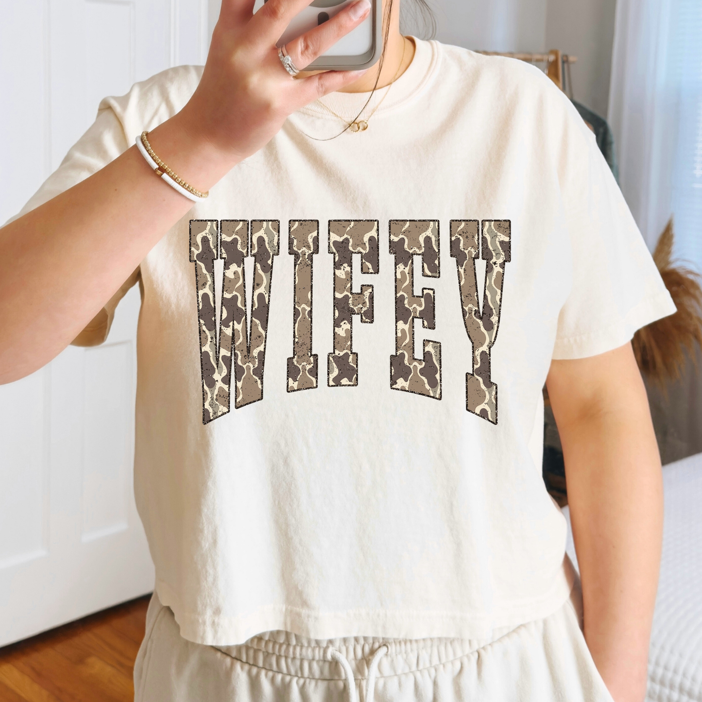 Camo Wifey (Varsity) Full Color DTF Transfer