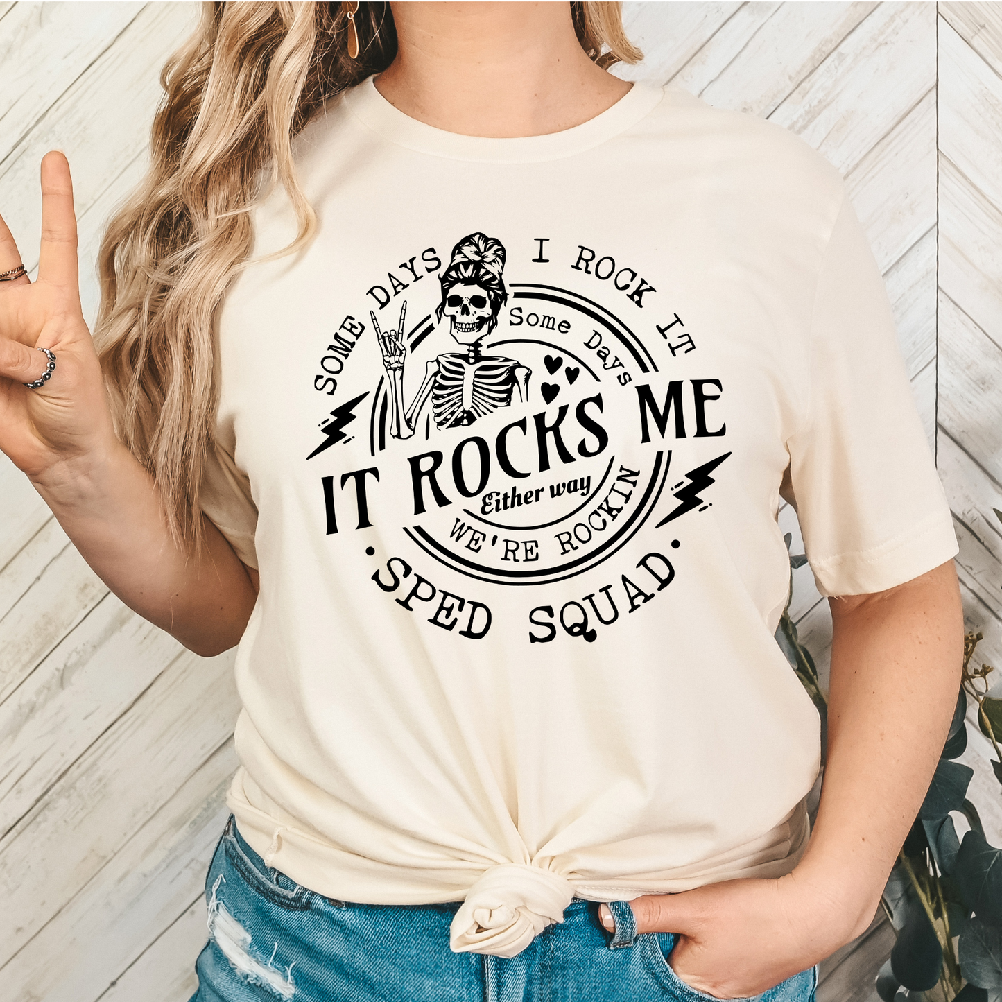 Some Days I Rock It SPED Squad Full Color DTF Transfer
