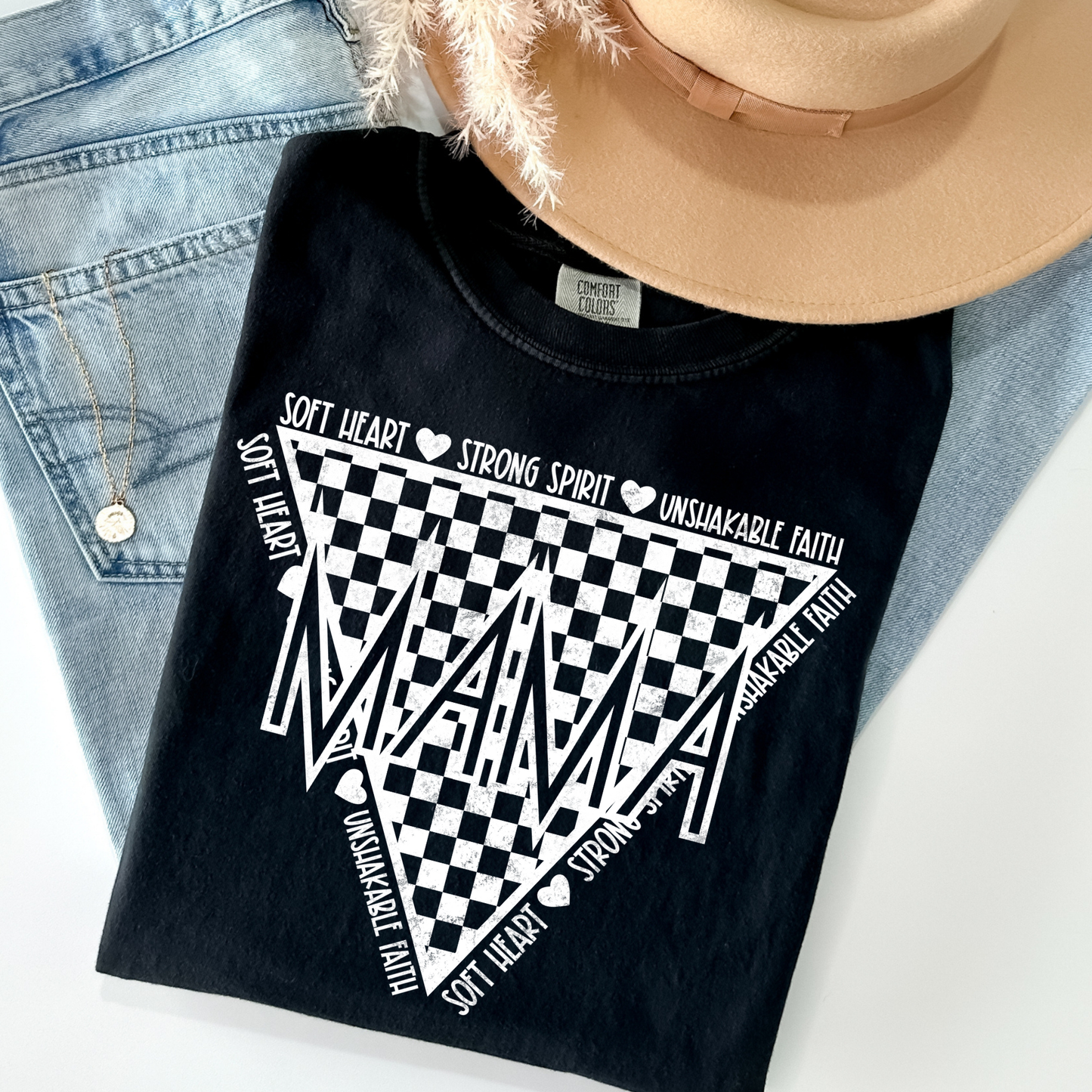 Mama (Checkered Triangle) Full Color DTF Transfer