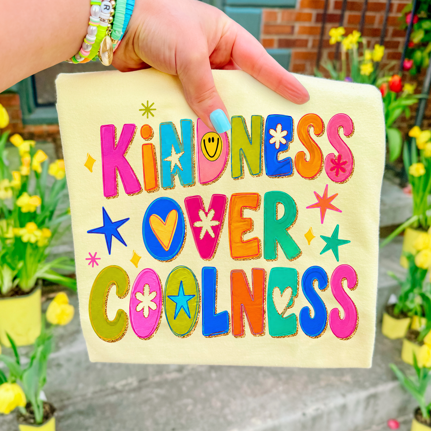 Kindness Over Coolness Full Color DTF Transfer