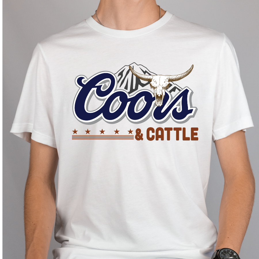 Coors & Cattle (Blue) Full Color DTF Transfer