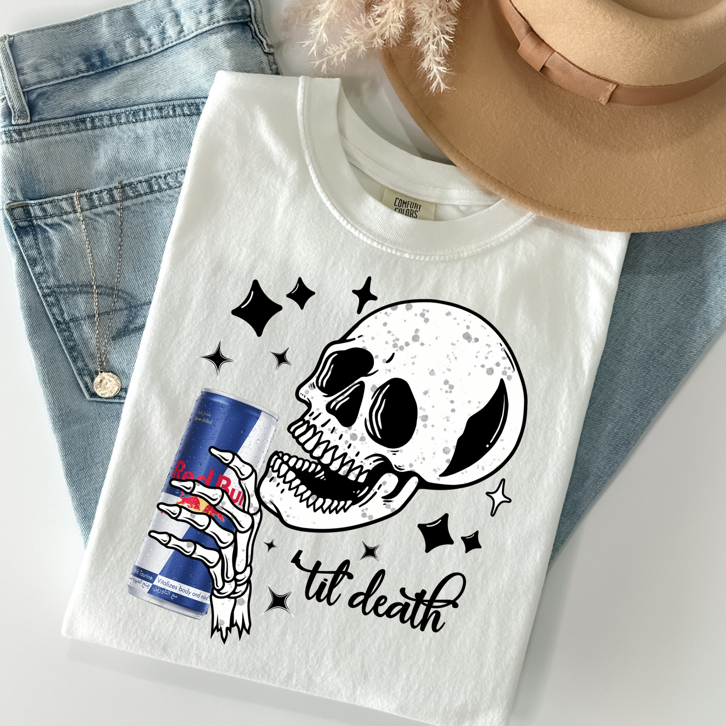 Till Death Redbull w/Skull Full Color DTF Transfer