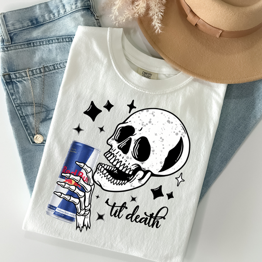 Till Death Redbull w/Skull Full Color DTF Transfer