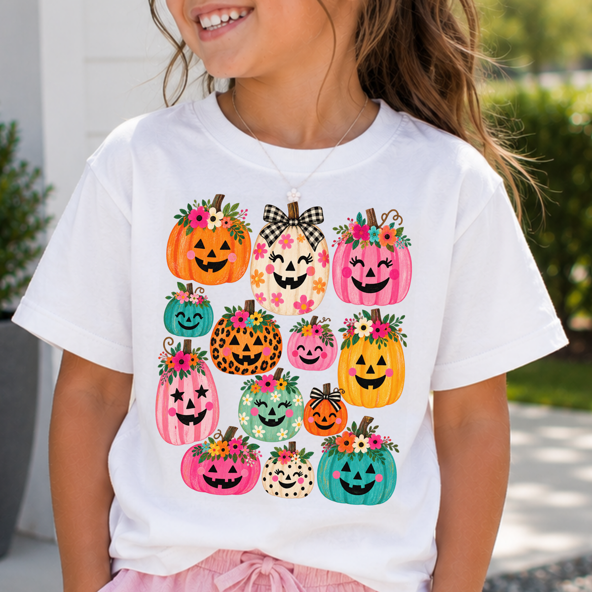 Colorful/Pattern Pumpkins Full Color DTF Transfer